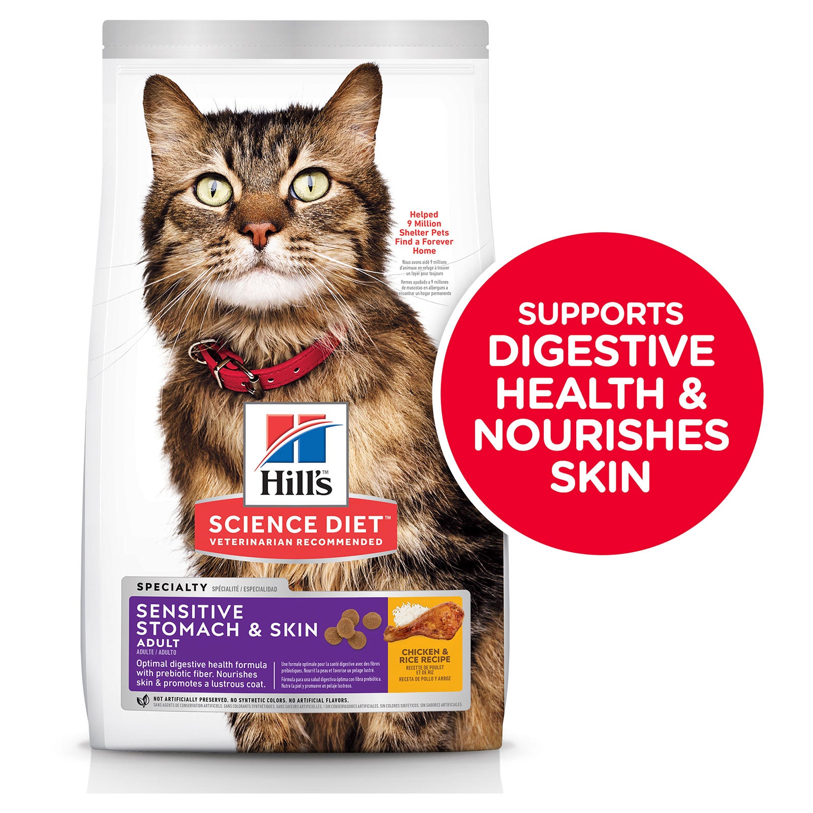 Hill's Science Diet Cat Food Adult Sensitive Stomach & Skin