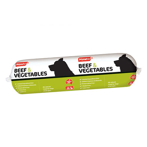 Prime100 Dog Food Roll Beef & Vegetables