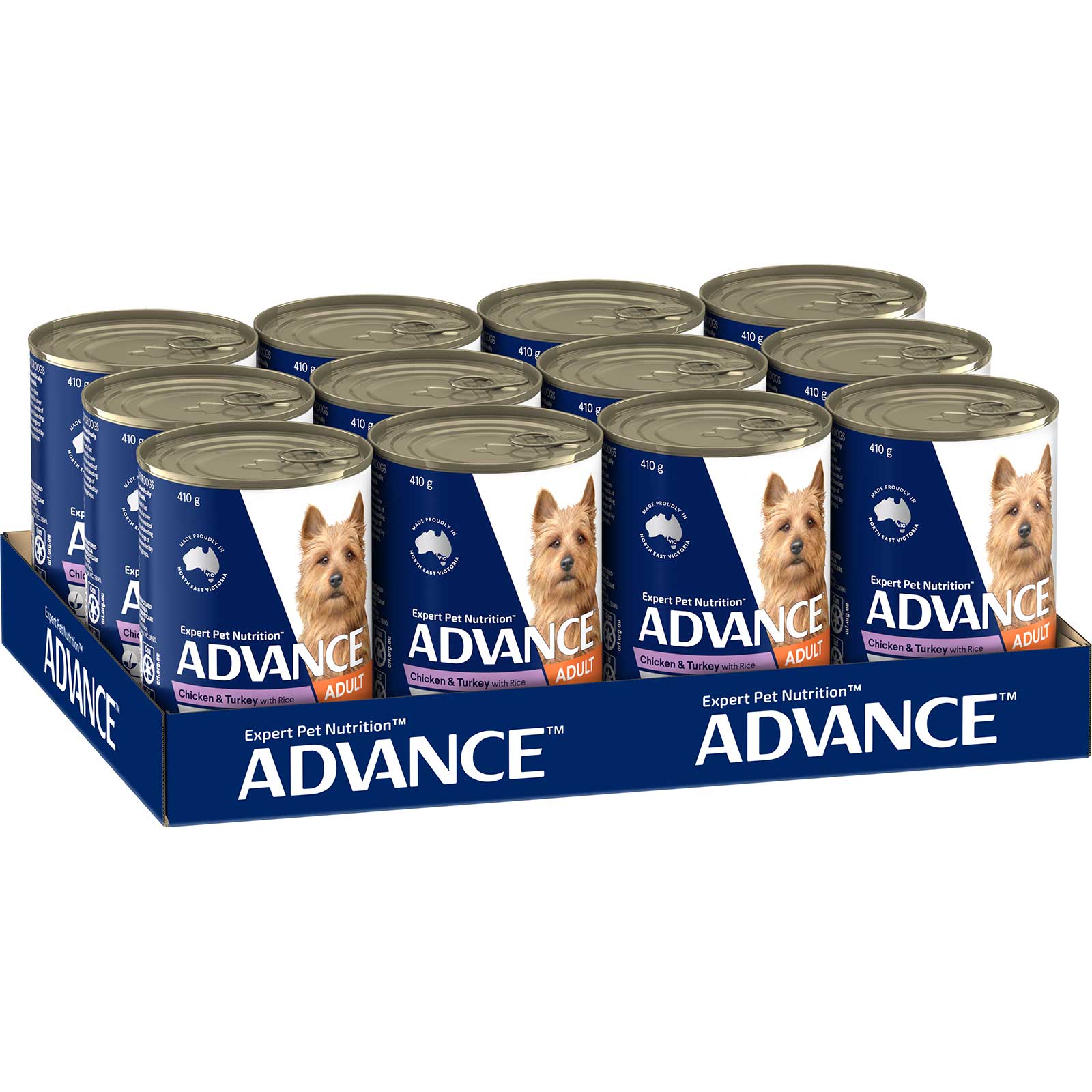 Advance Dog Food Can Adult Chicken & Turkey with Rice
