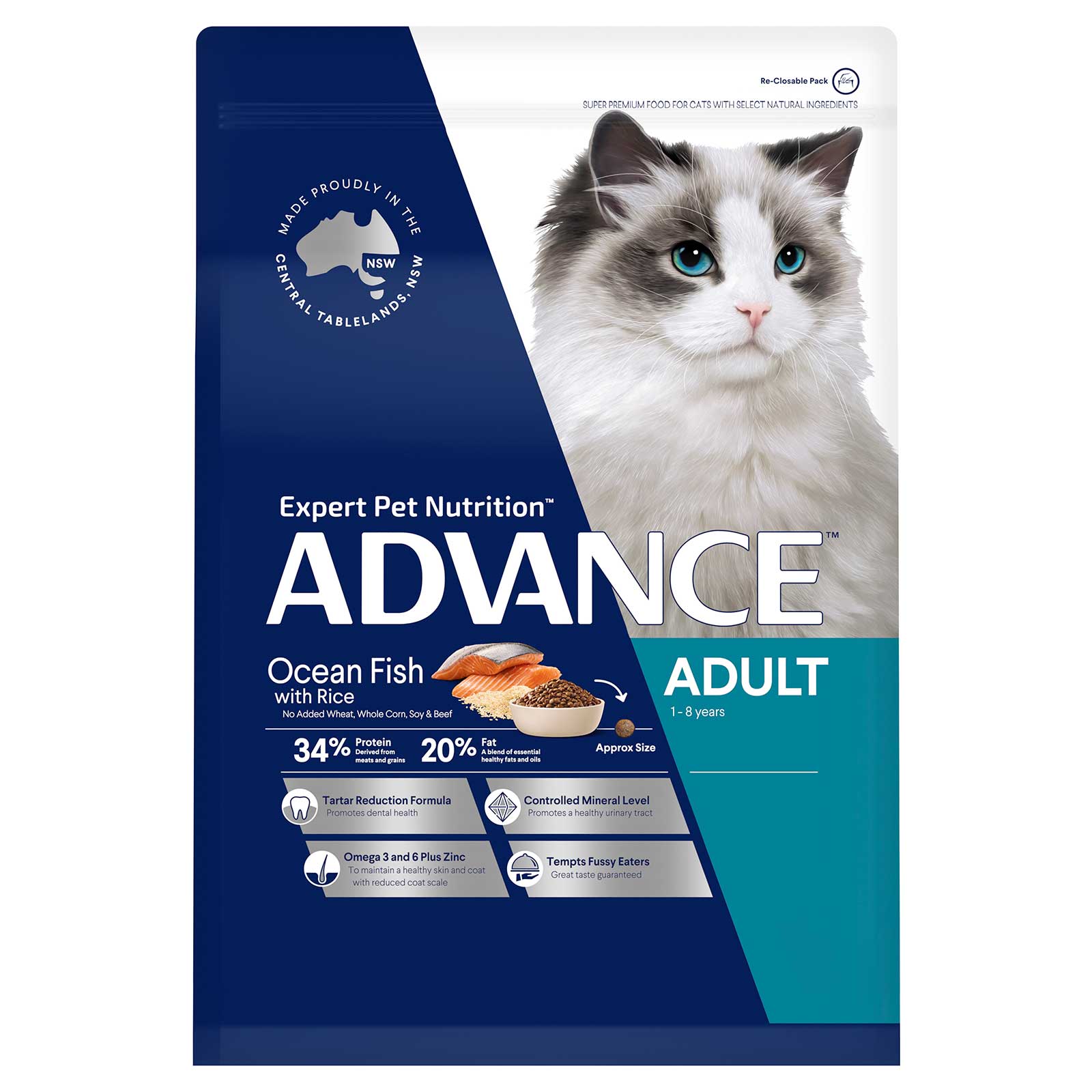 Advance Cat Food Adult Ocean Fish with Rice