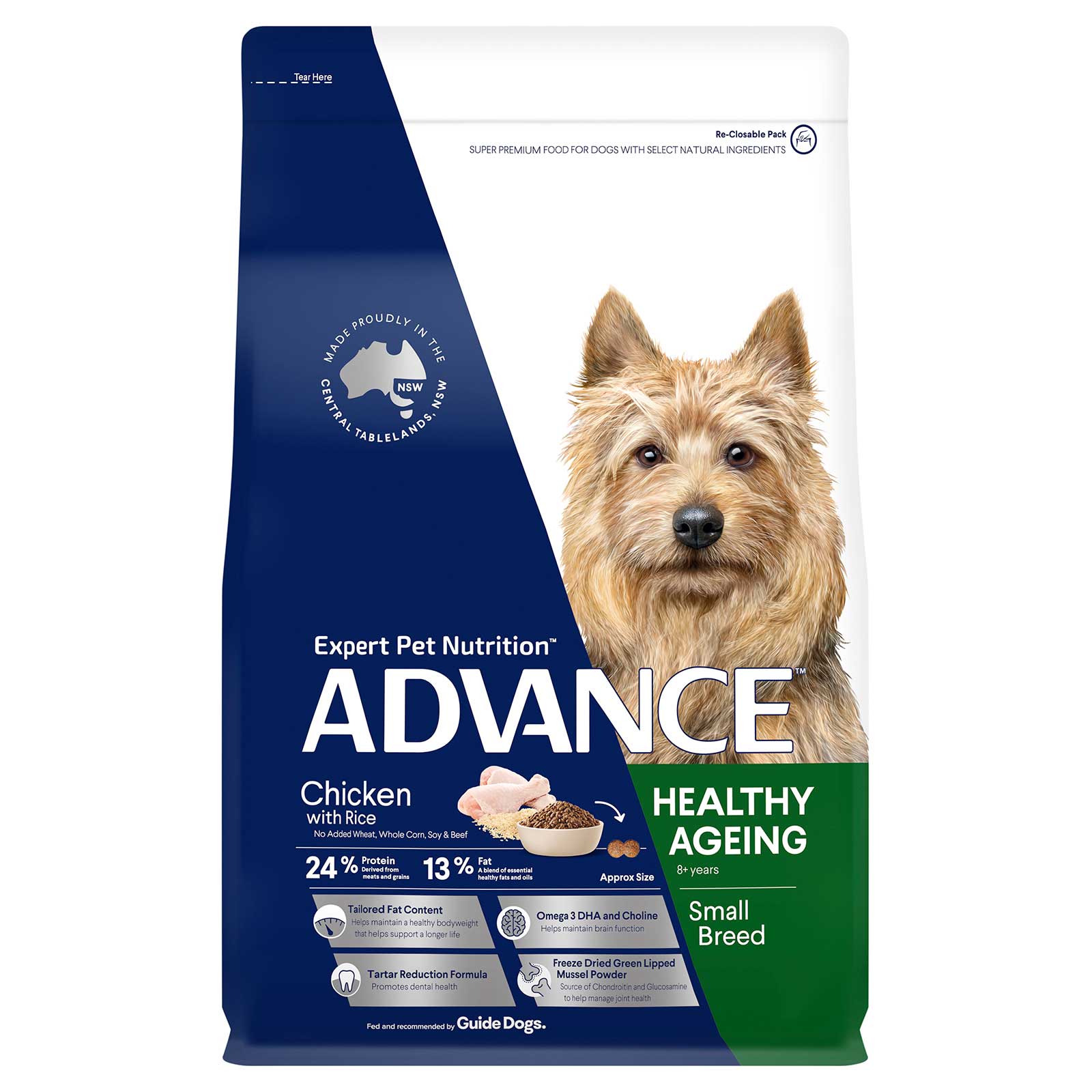 Advance Dog Food Mature Small Breed Chicken with Rice