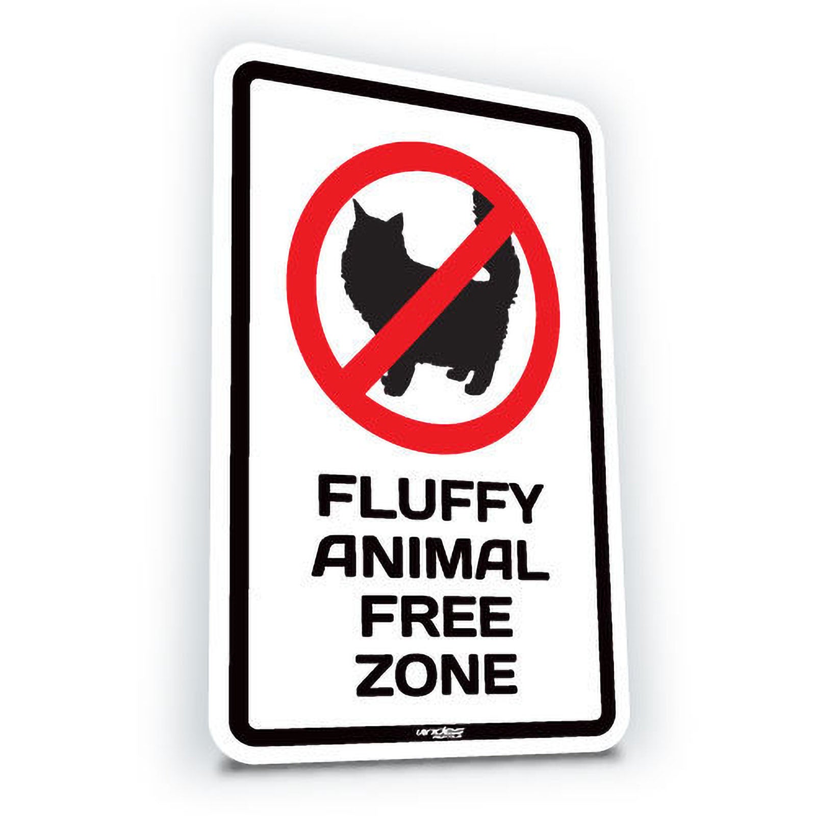 Sticker Fluffy Animal Free Zone