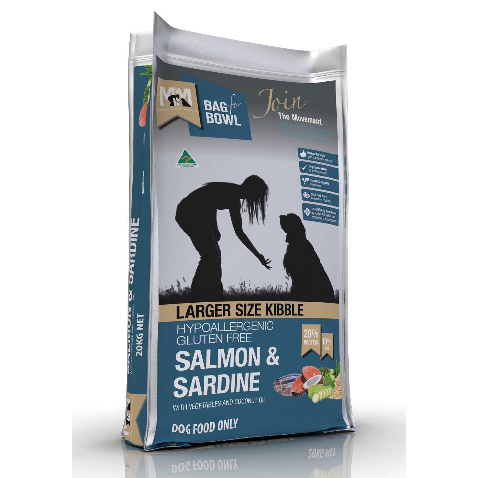 Meals For Mutts Dog Food Adult Large Kibble Salmon & Sardine