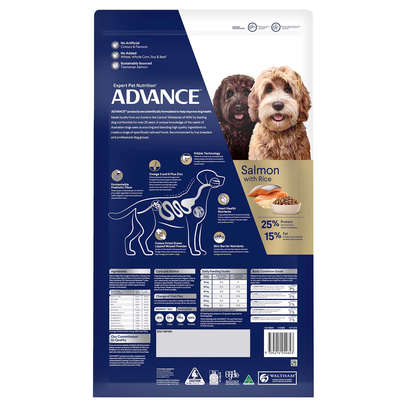 Advance Dog Food Adult Large Oodle Breed Salmon with Rice