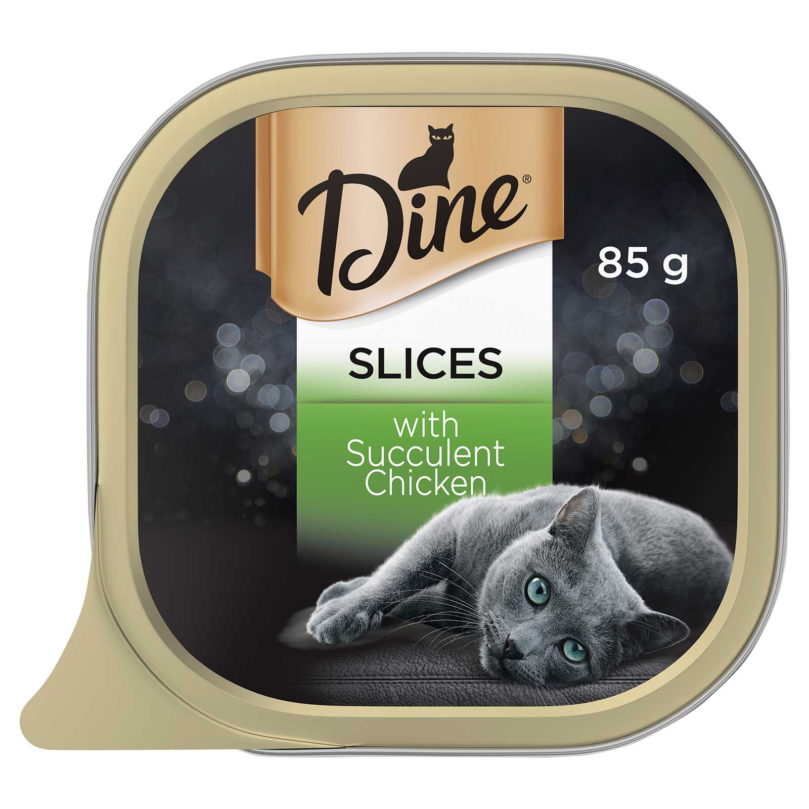 Dine Cat Food Tray Slices with Succulent Chicken