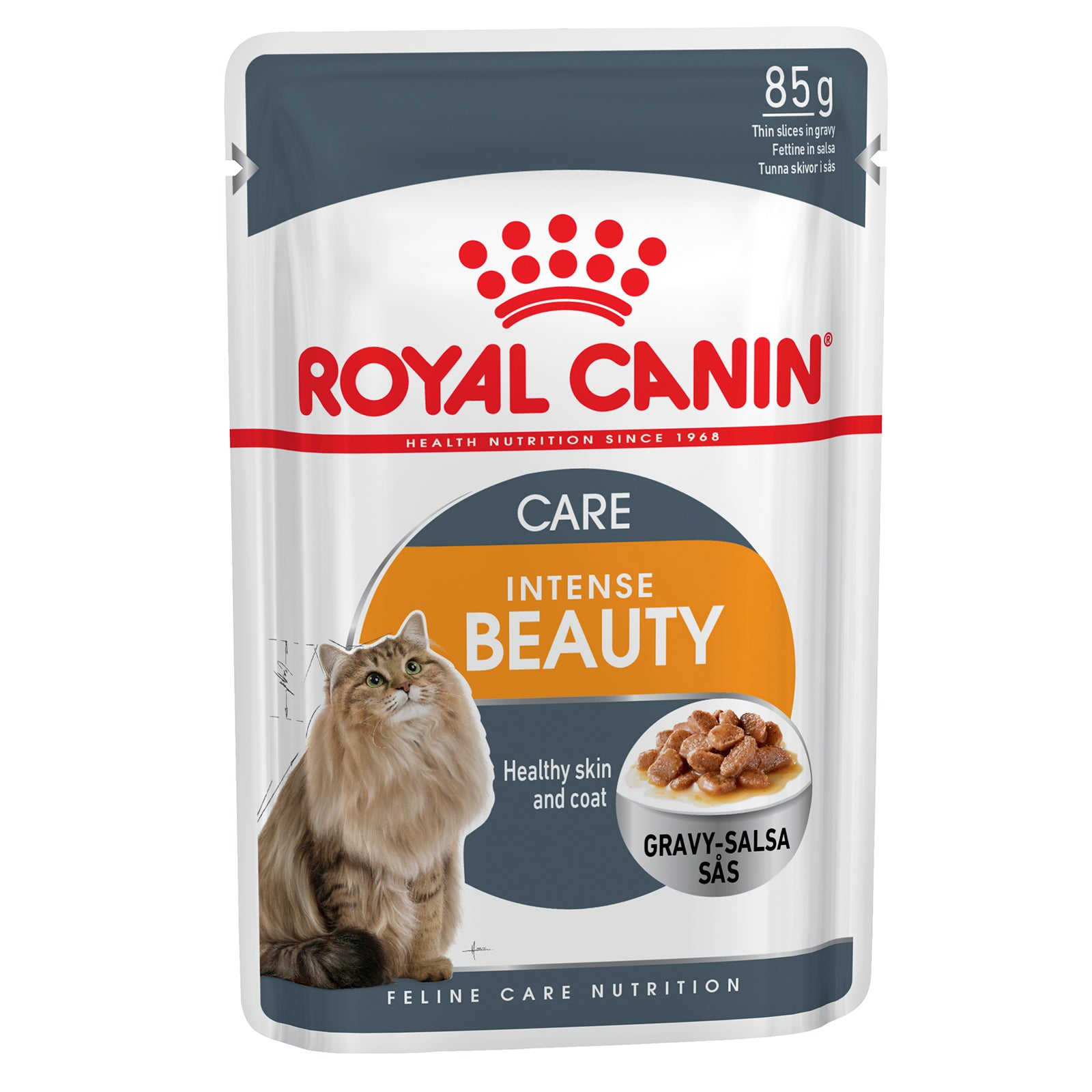 Royal Canin Cat Food Pouch Adult Hair & Skin Care in Gravy
