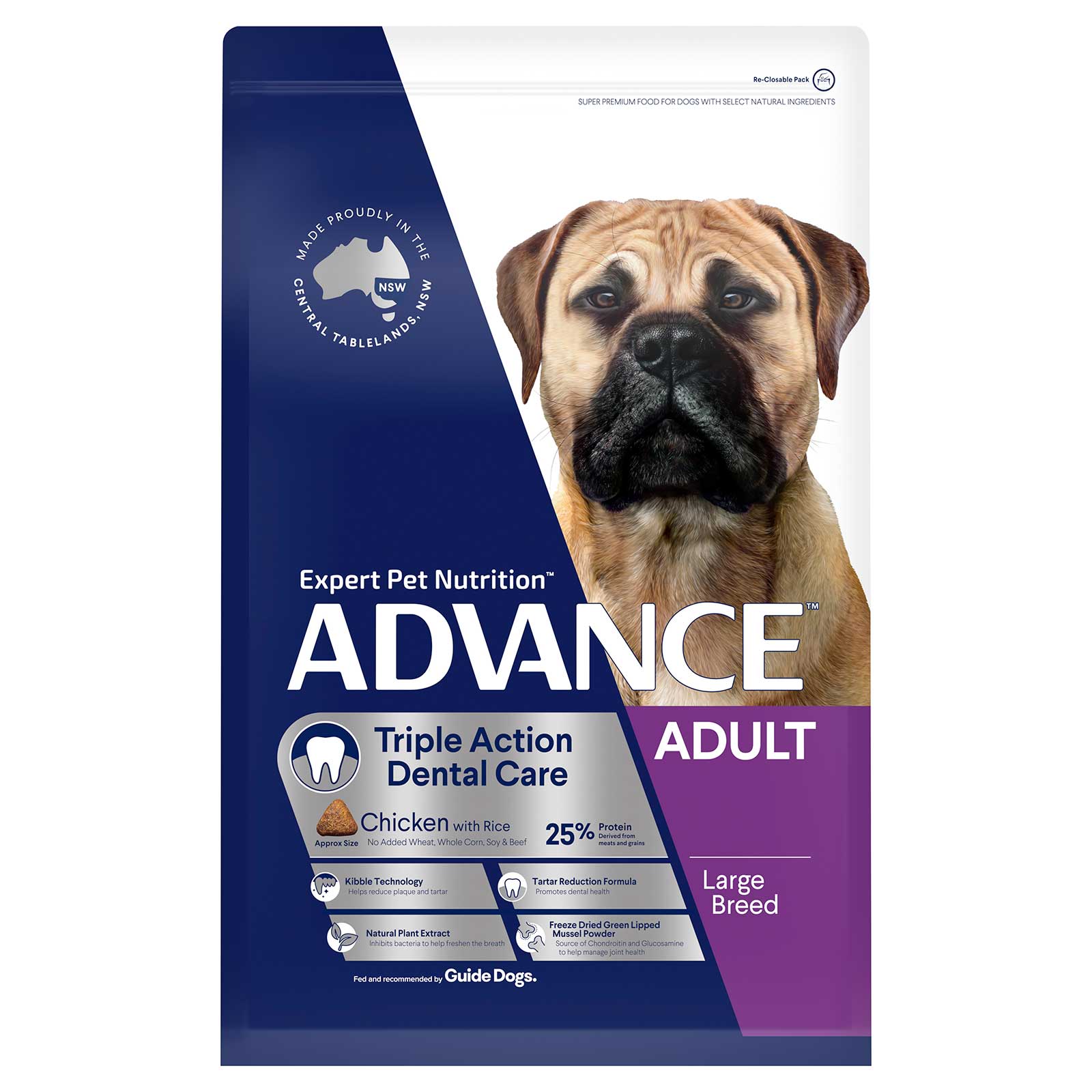 Advance Dog Food Large Breed Dental Chicken with Rice