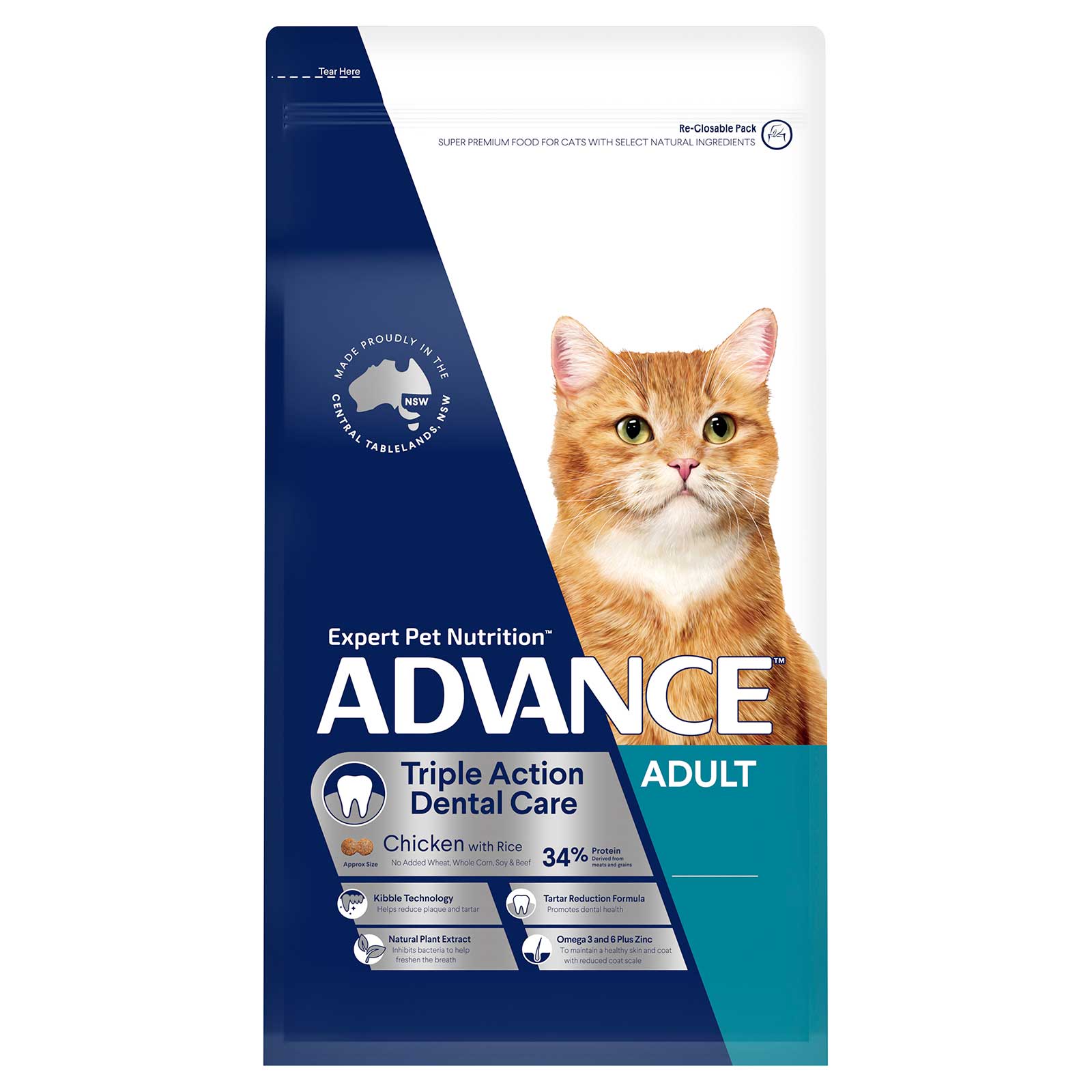 Advance Cat Food Adult Dental Chicken with Rice