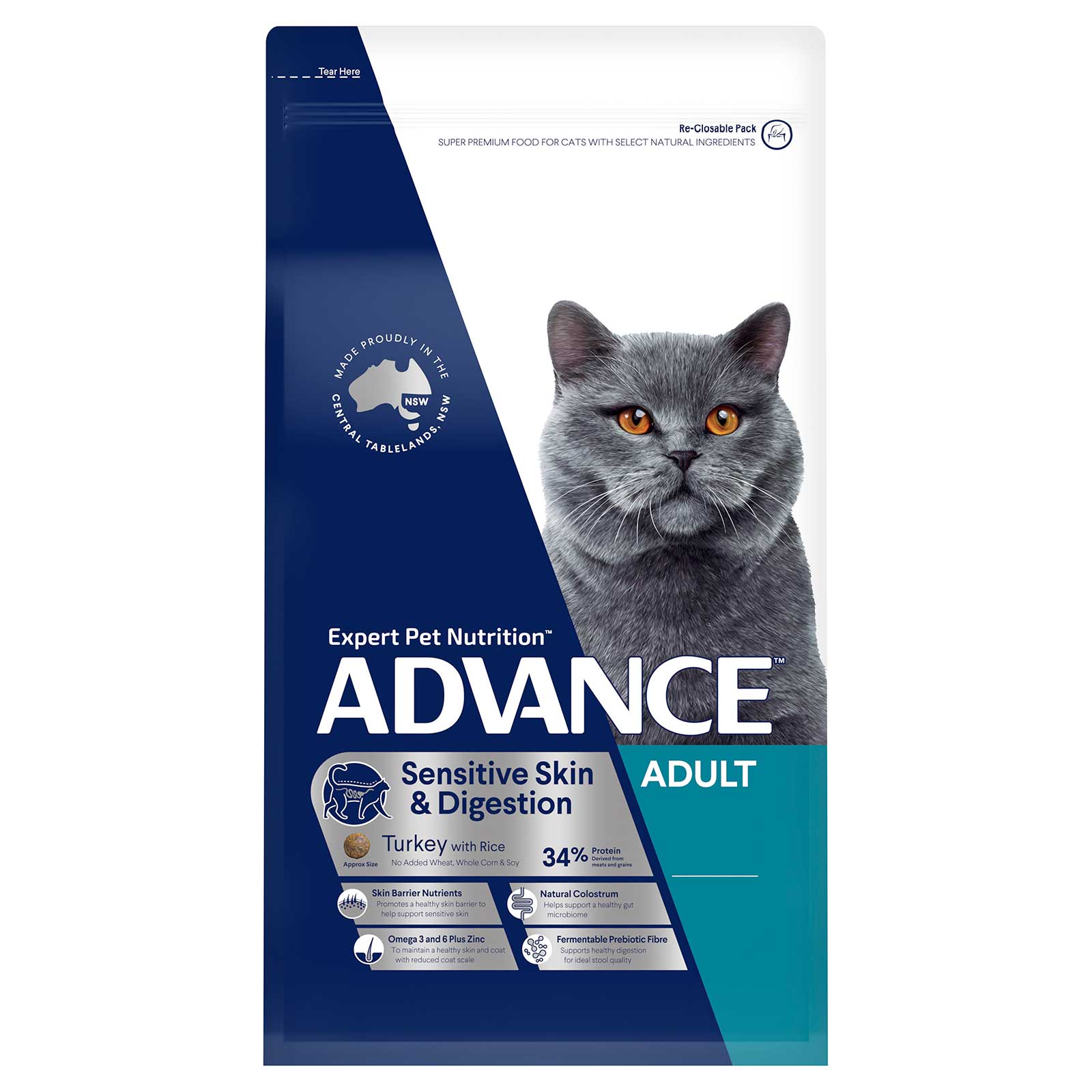 Advance Cat Food Adult Sensitive Turkey with Rice