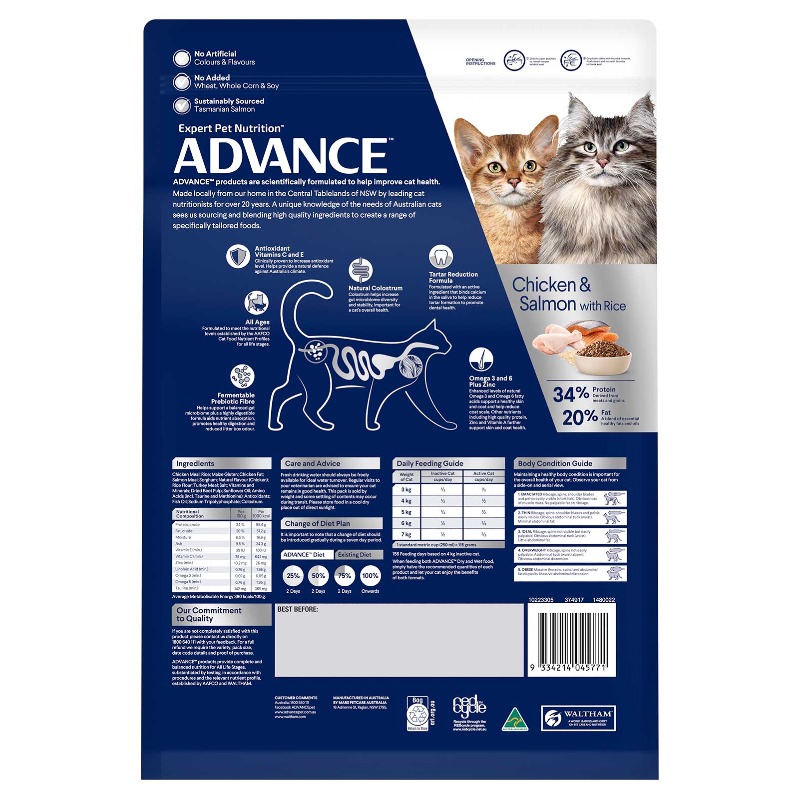 Advance Cat Food Multi Chicken & Salmon with Rice
