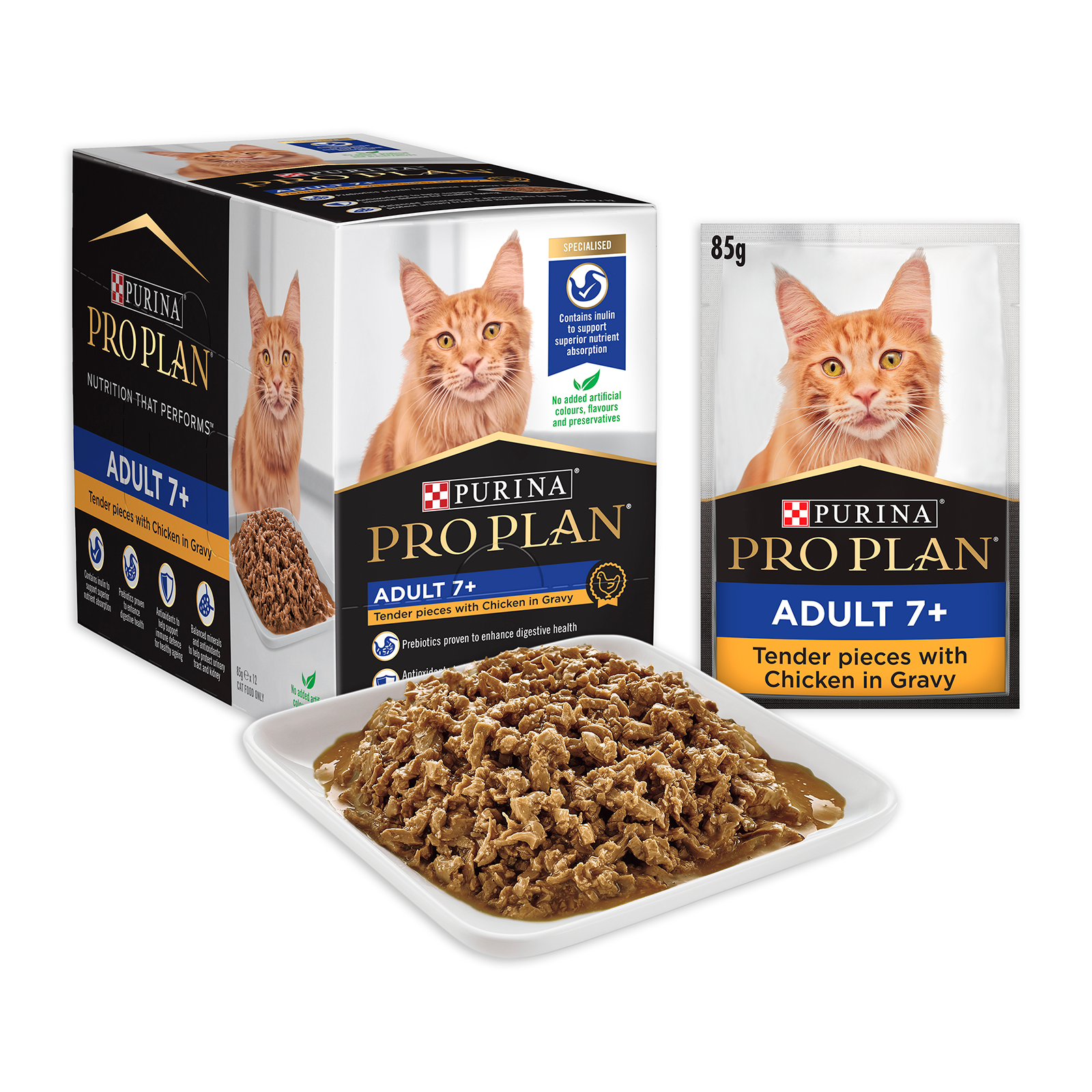 Pro Plan Cat Food Pouch Adult Senior 7+