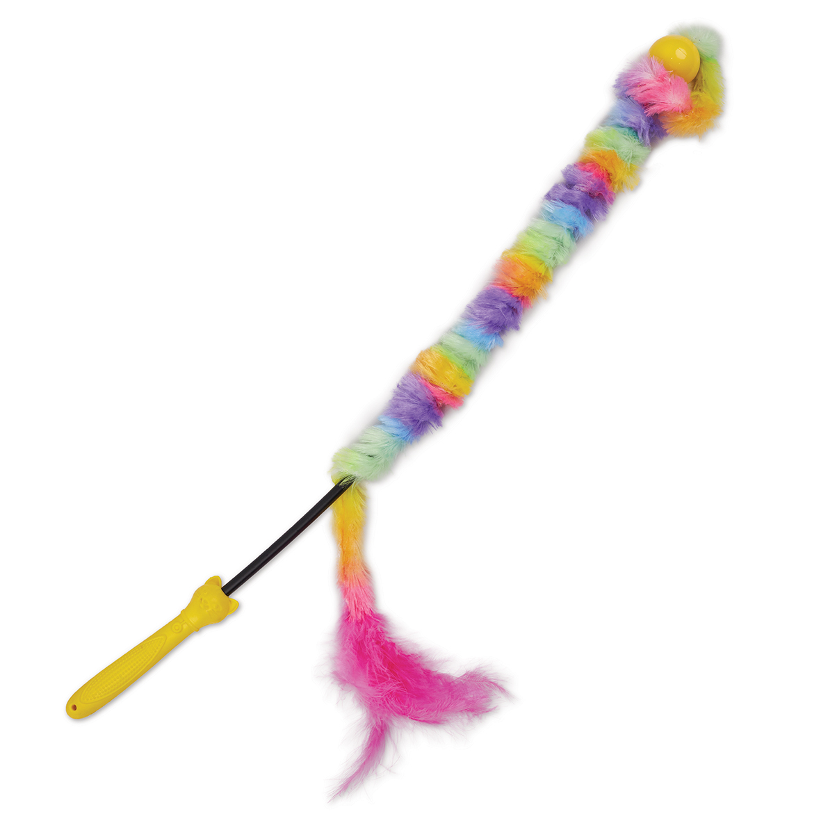 Kazoo Cat Toy Fluffy Rainbow Tail