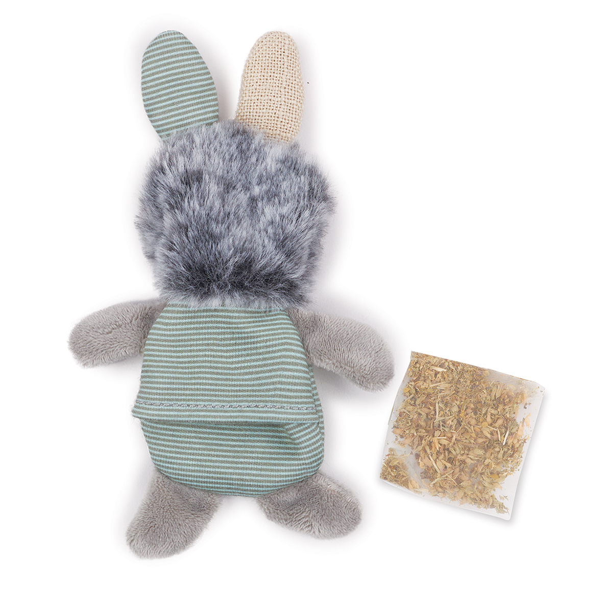 Kazoo Cat Toy Grumpy Rabbit with Catnip & Silvervine