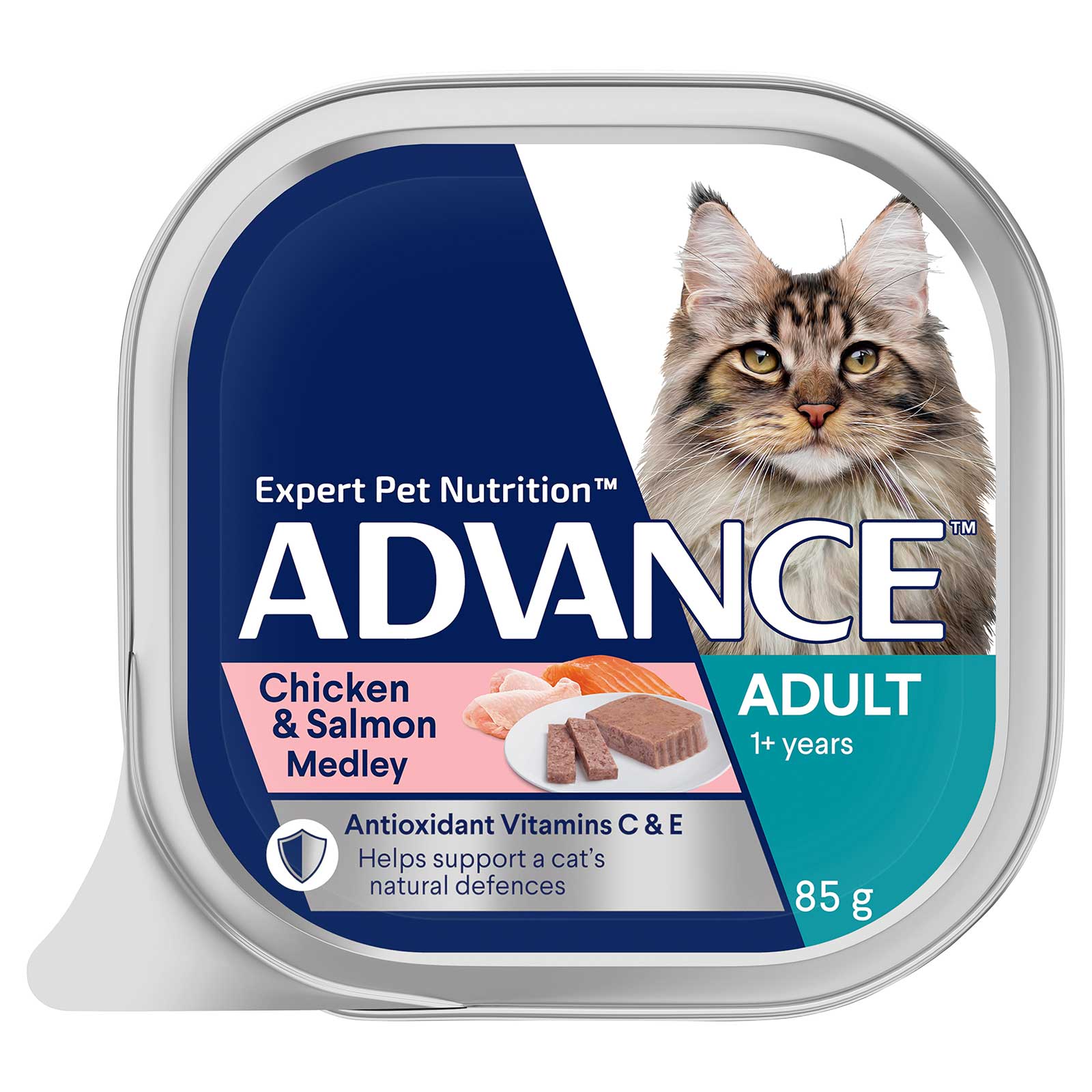 Advance Cat Food Tray Adult Chicken & Salmon