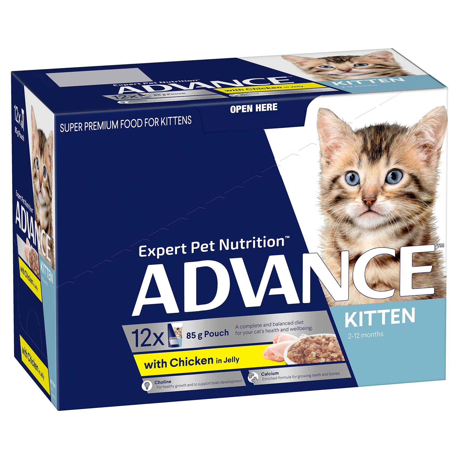 Advance Cat Food Pouch Kitten with Chicken in Jelly