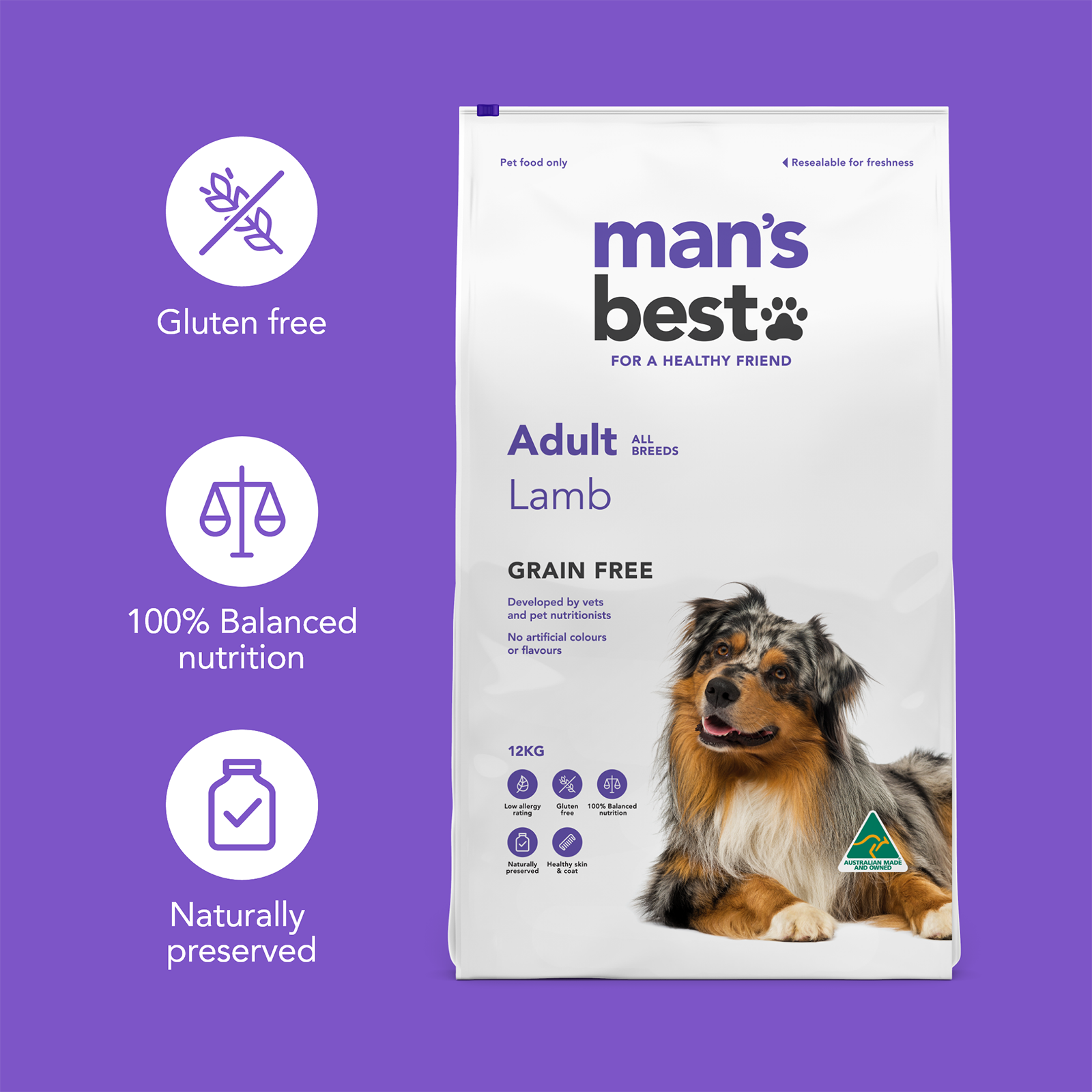 Man's Best Dog Food Adult Lamb