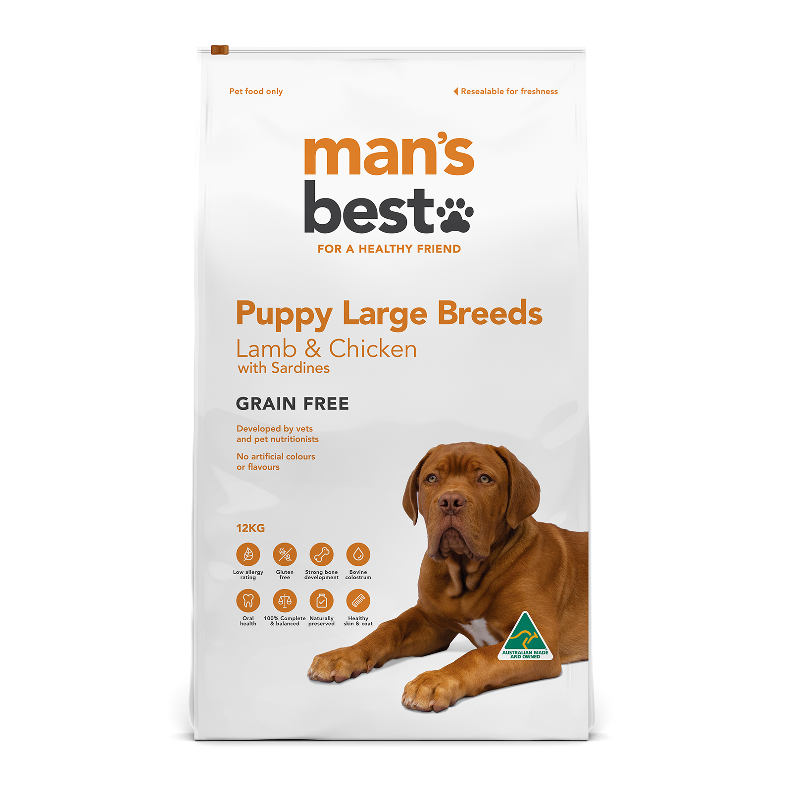 Man's Best Dog Food Puppy Large Breed Lamb & Chicken with Sardines