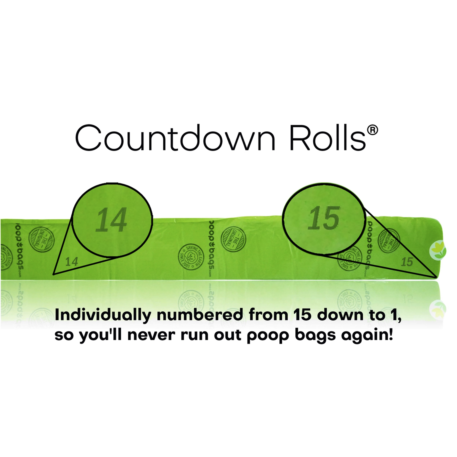 Poop Bags Countdown Rolls Orange Scented