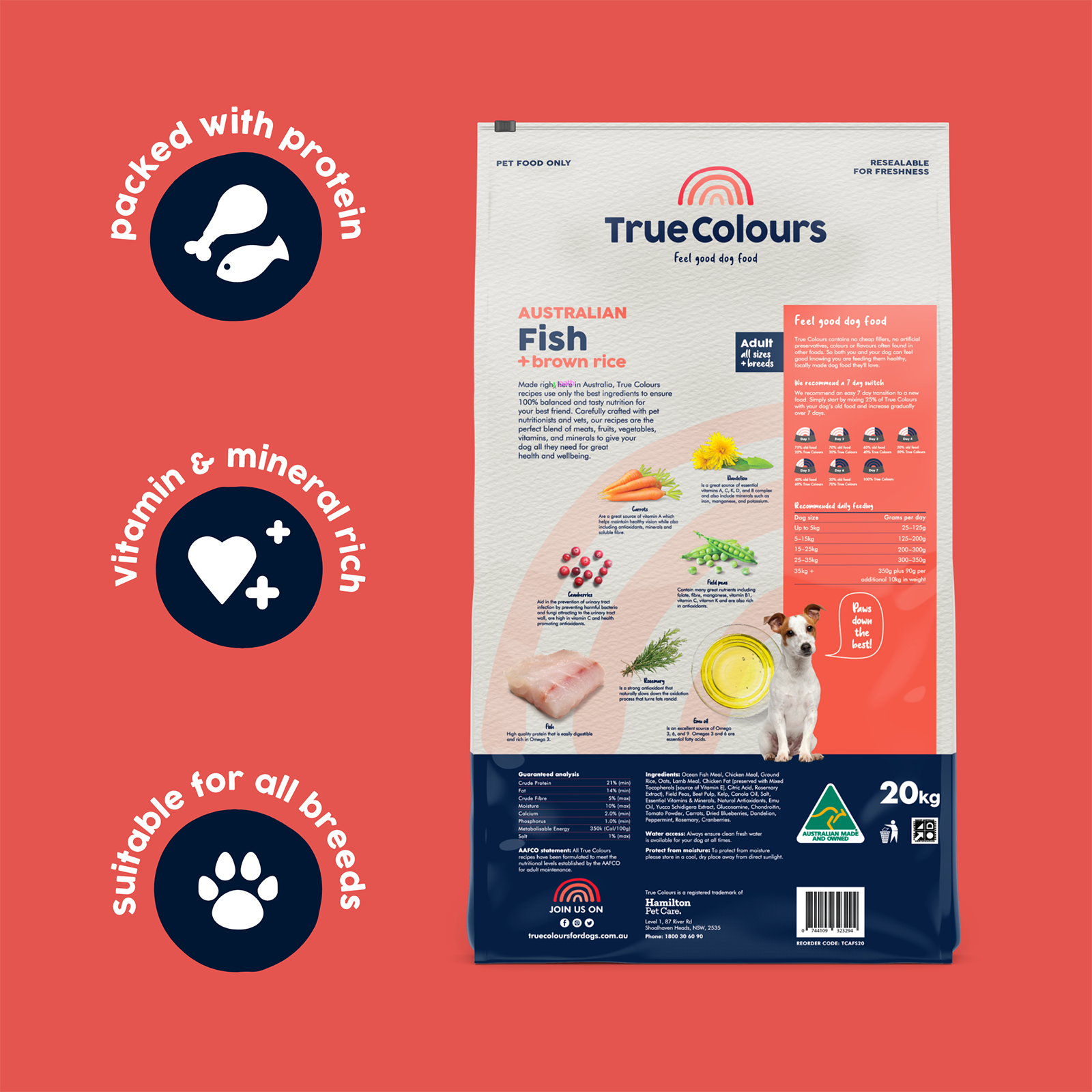 True Colours Dog Food Adult Fish & Rice