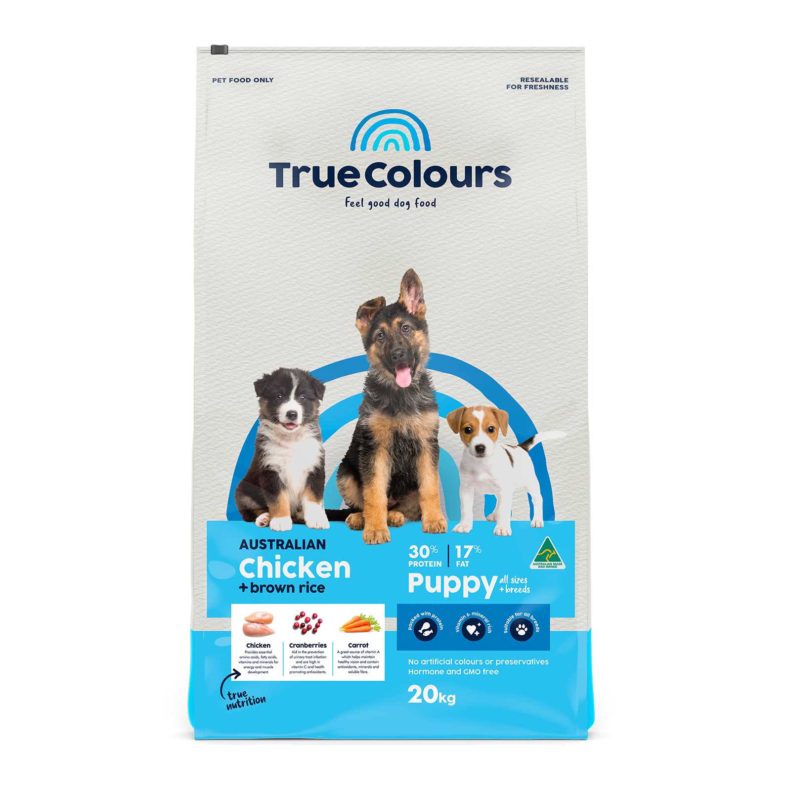 True Colours Dog Food Puppy Chicken & Rice