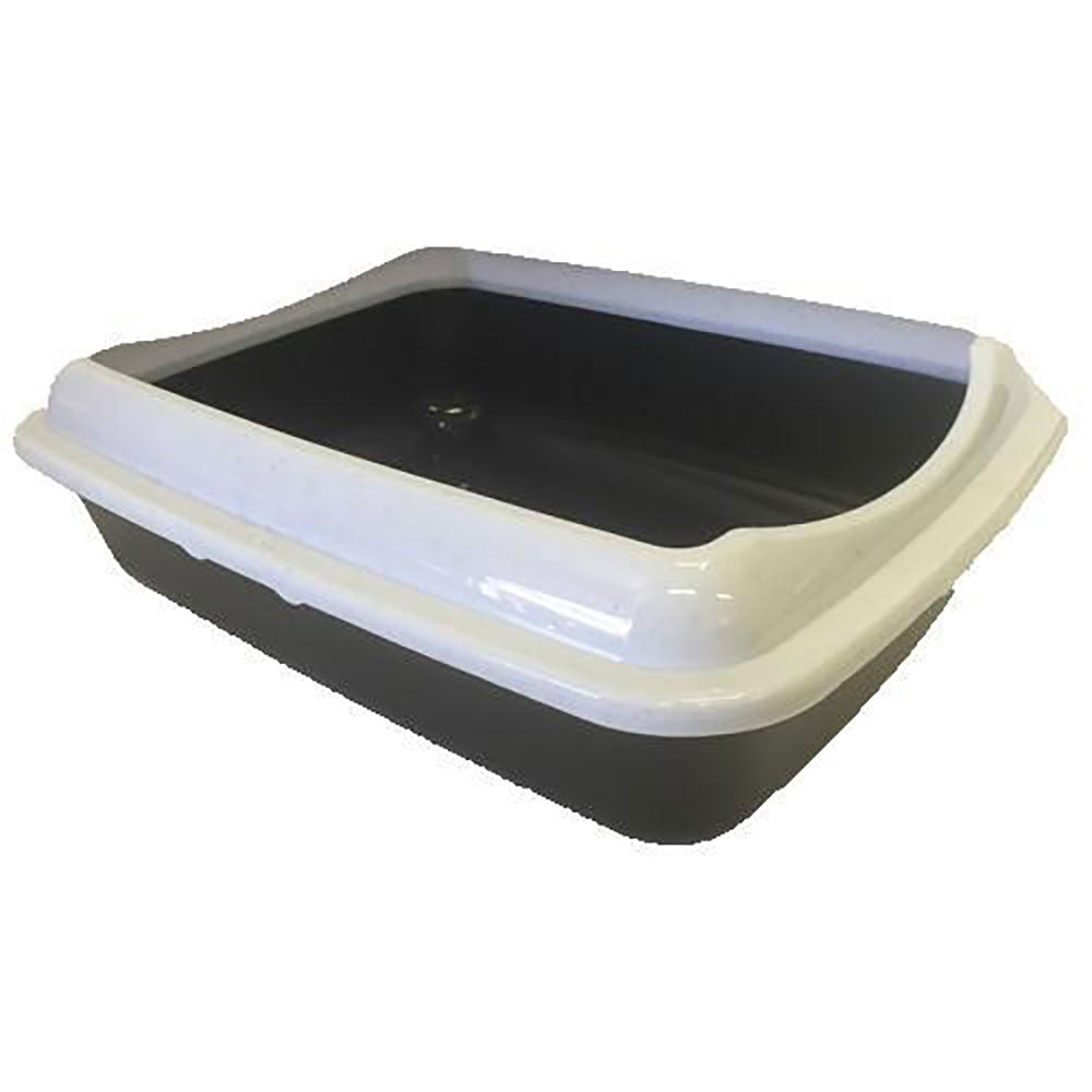 Pet One Rectangular Cat Litter Tray With Lip Lid