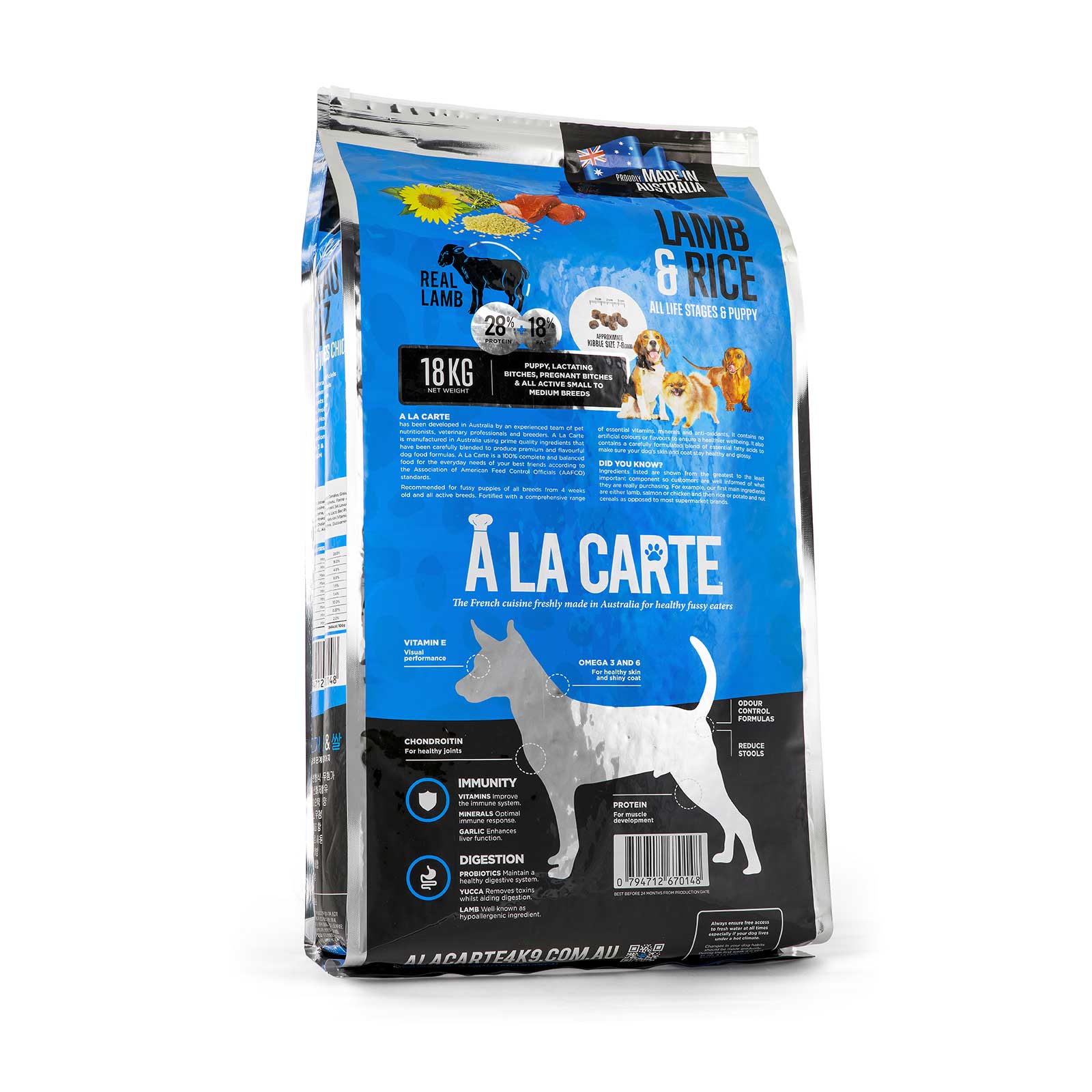 A La Carte Dog Food All Life Stages Lamb & Rice