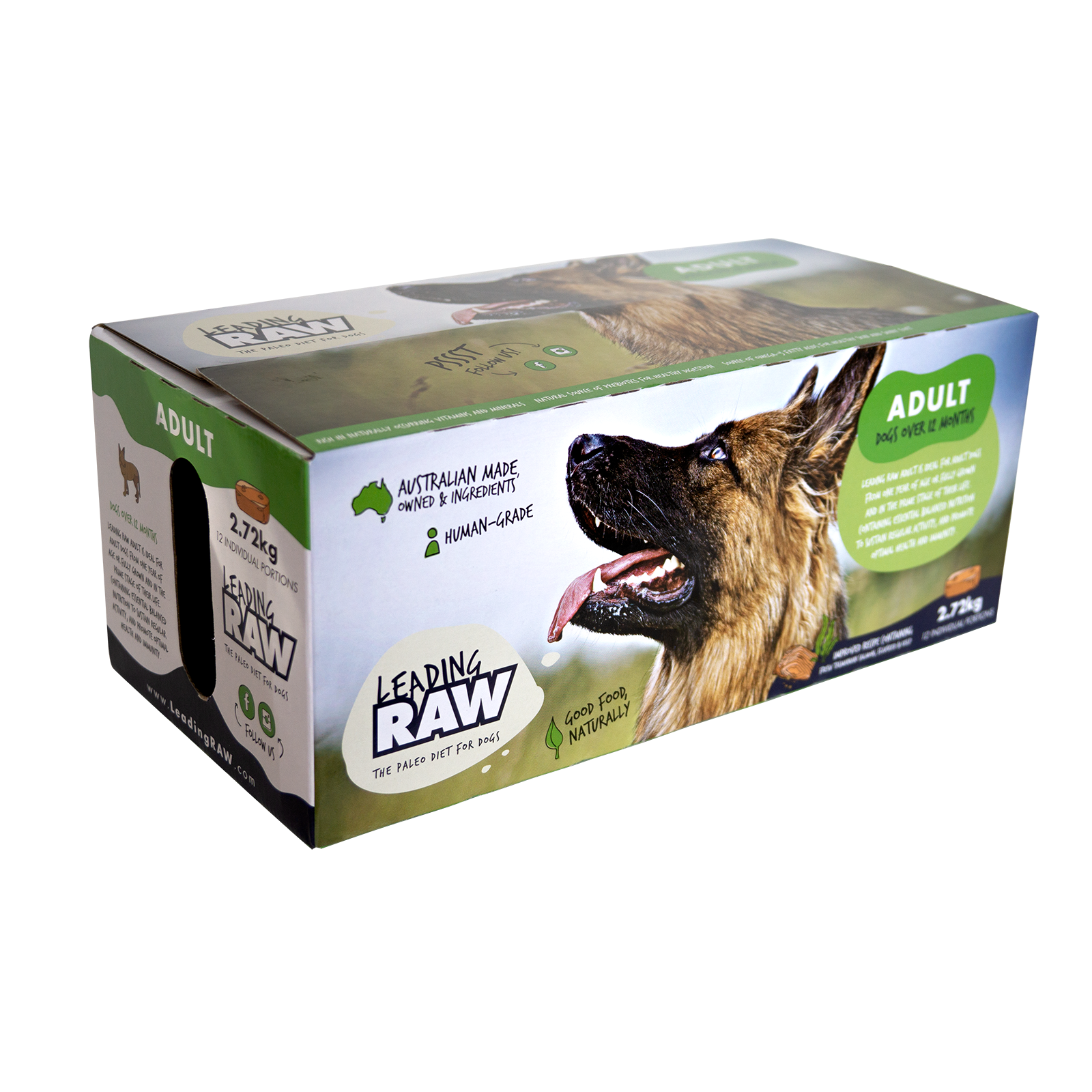 Leading Raw Dog Food Adult 2.7kg 12pk