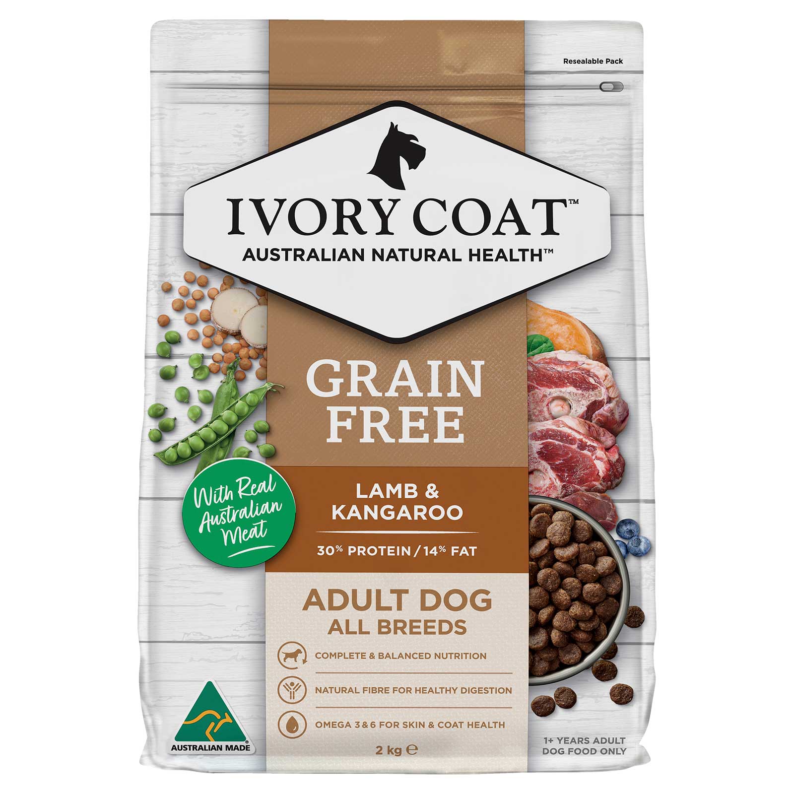 Ivory Coat Grain Free Dog Food Adult Lamb & Kangaroo