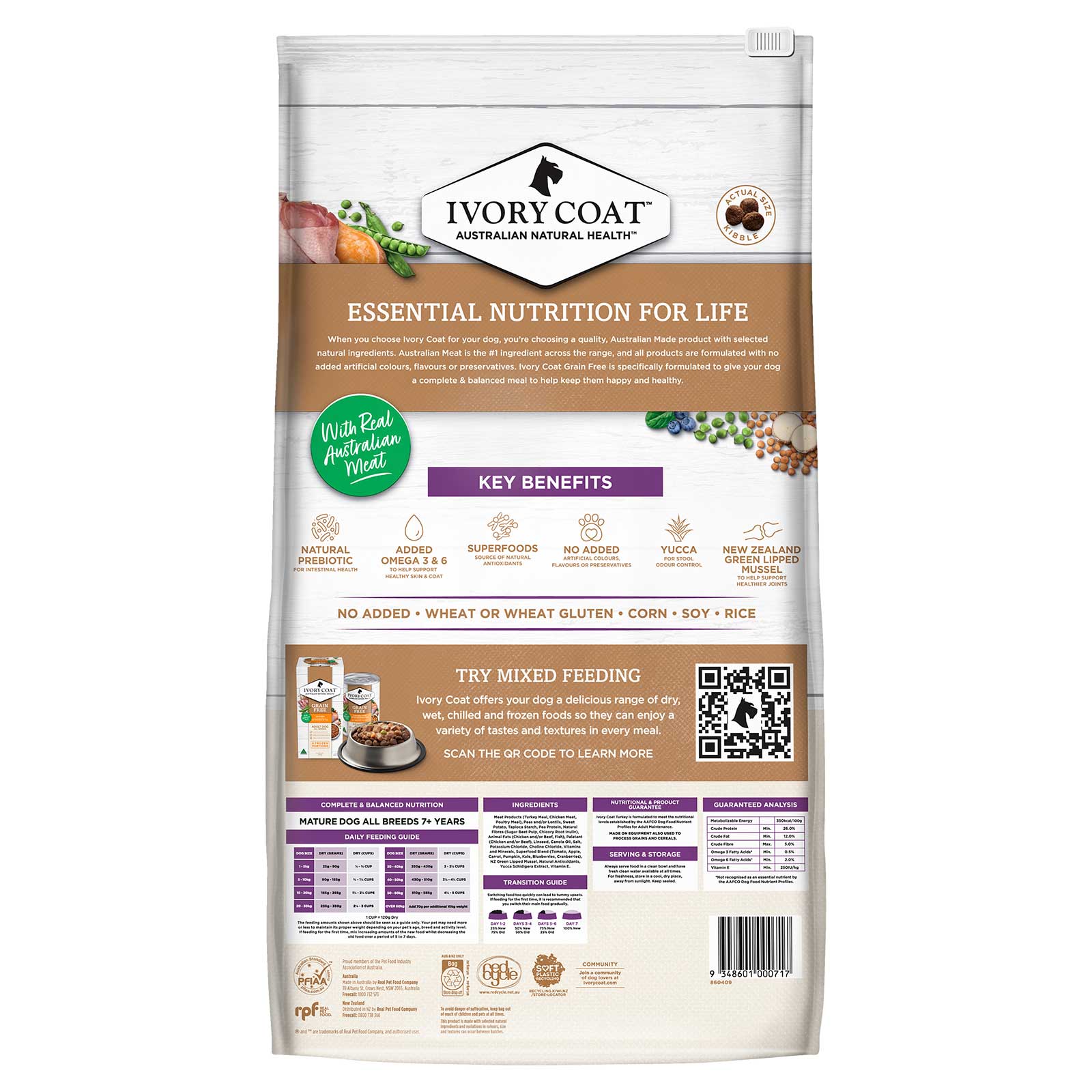 Ivory Coat Grain Free Dog Food Senior/Reduced Fat Turkey