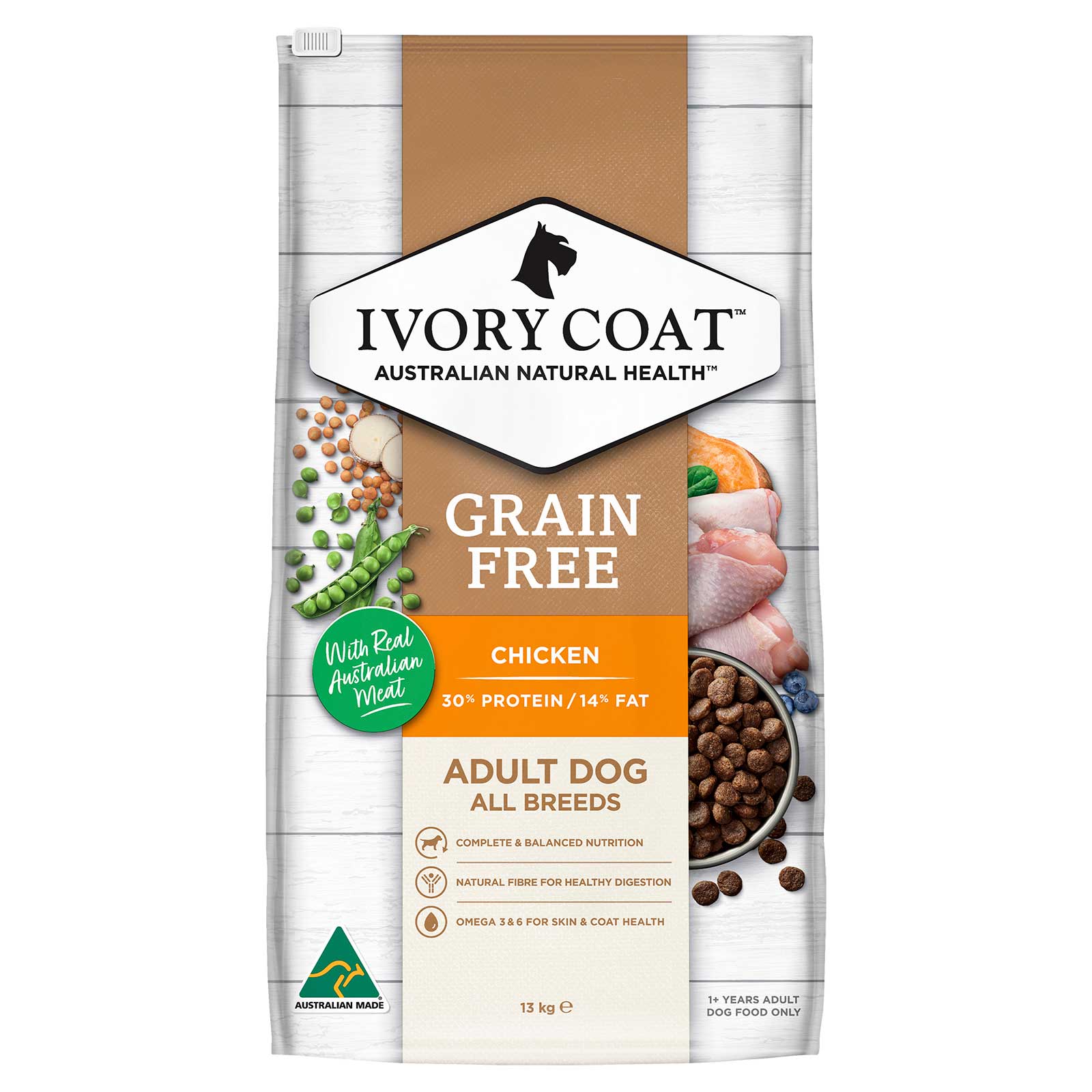 Ivory Coat Grain Free Dog Food Adult Chicken with Coconut Oil