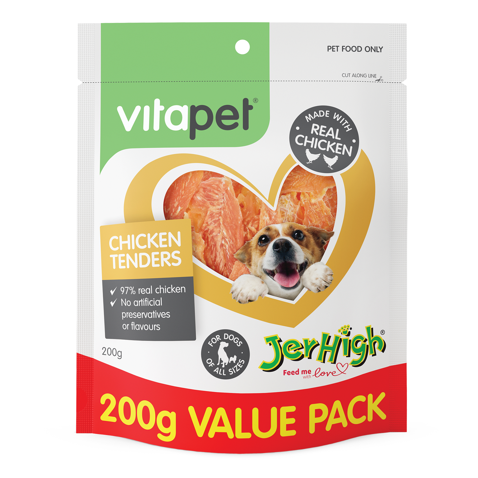 VitaPet JerHigh Chicken Tenders Dog Treat