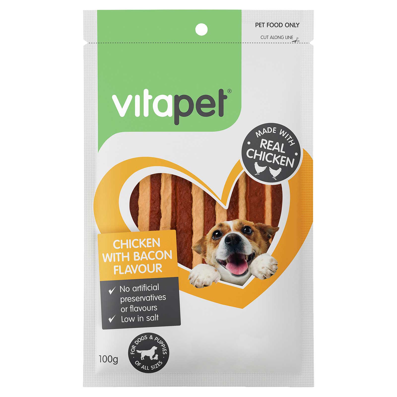 VitaPet JerHigh Chicken & Bacon Dog Treat