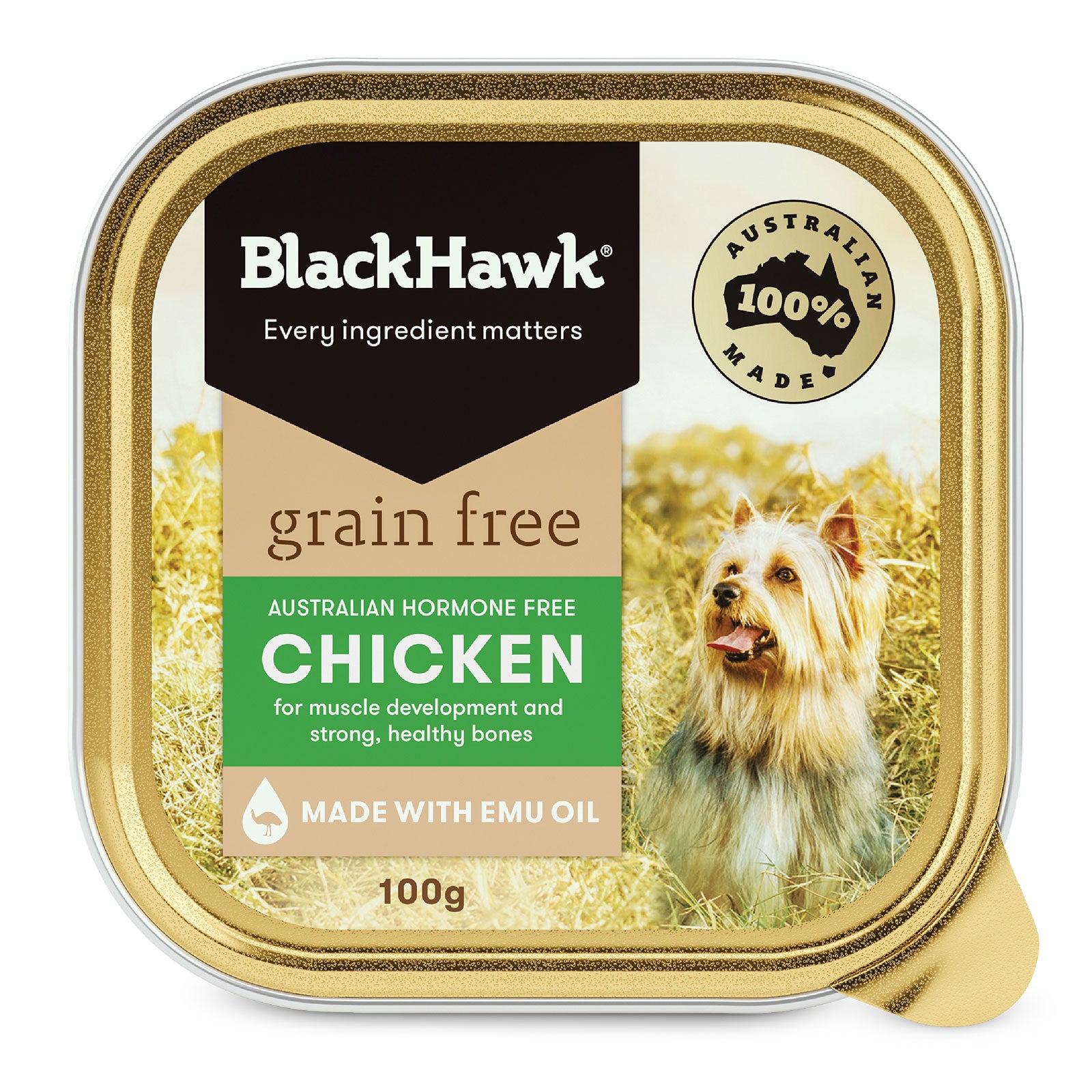 Black Hawk Grain Free Dog Food Tray Chicken