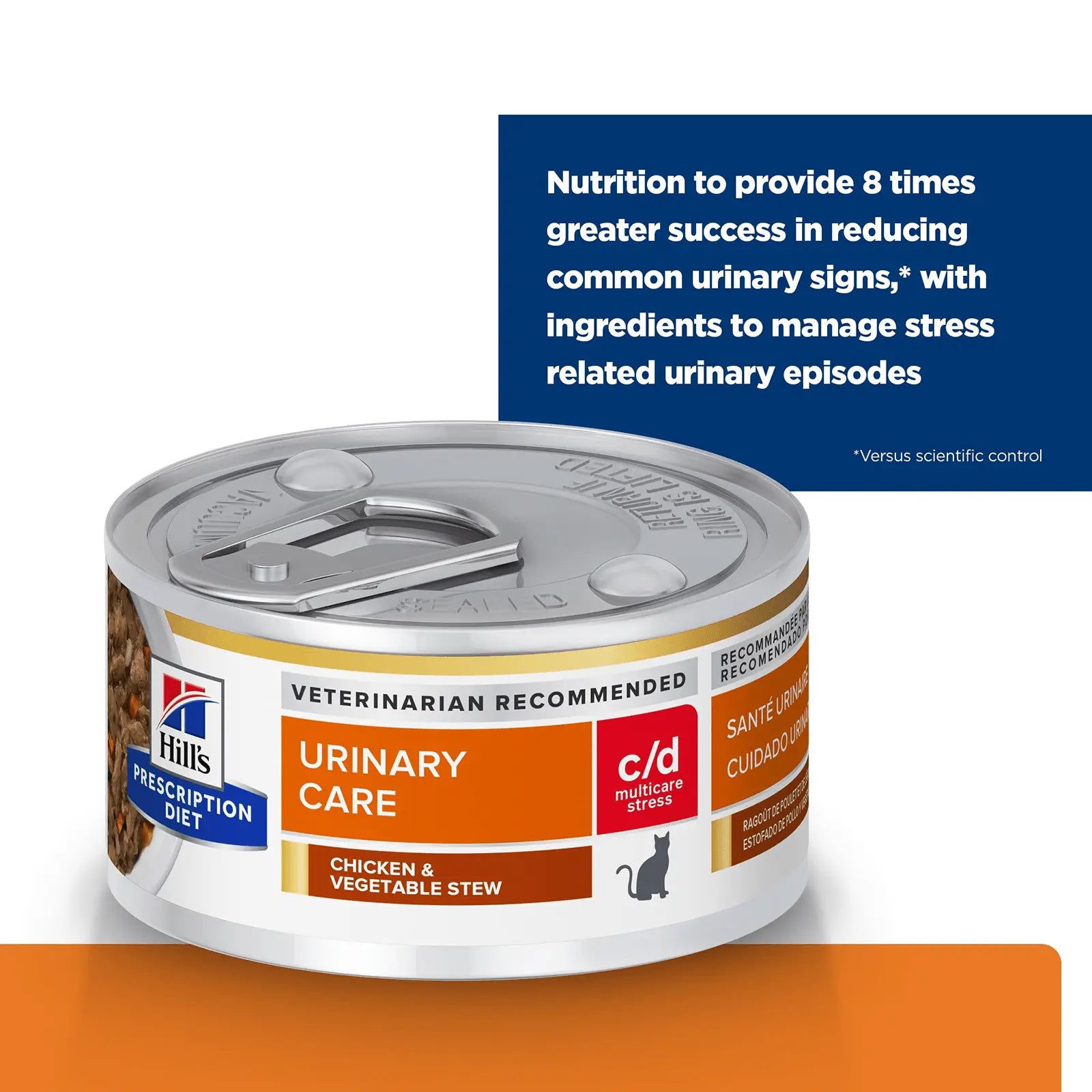 Hill's Prescription Diet Cat Food Can c/d Multicare Stress Urinary Care Chicken & Vegetable Stew - Kellyville Pets