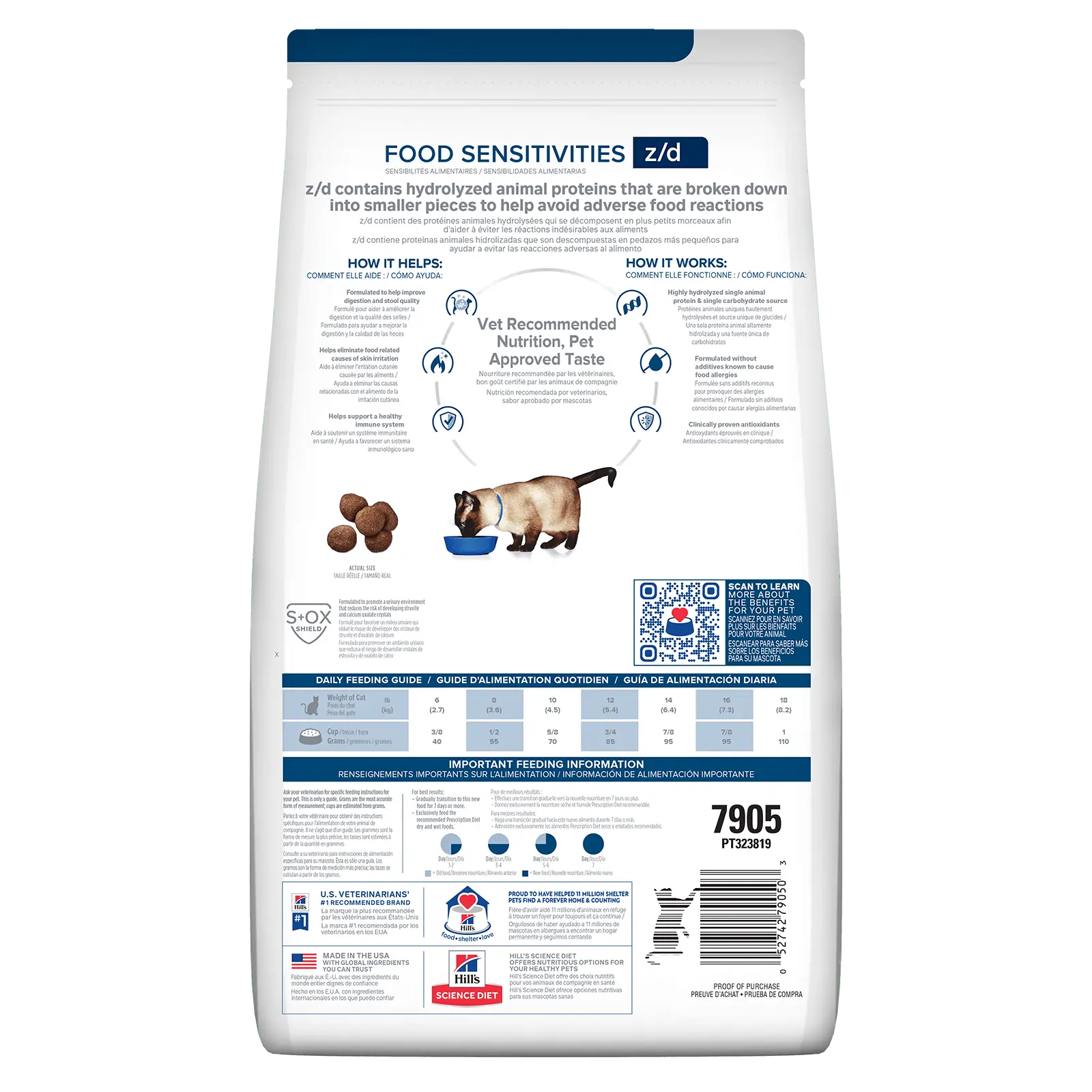 Hill's Prescription Diet Cat Food z/d Skin/Food Sensitivities - Kellyville Pets