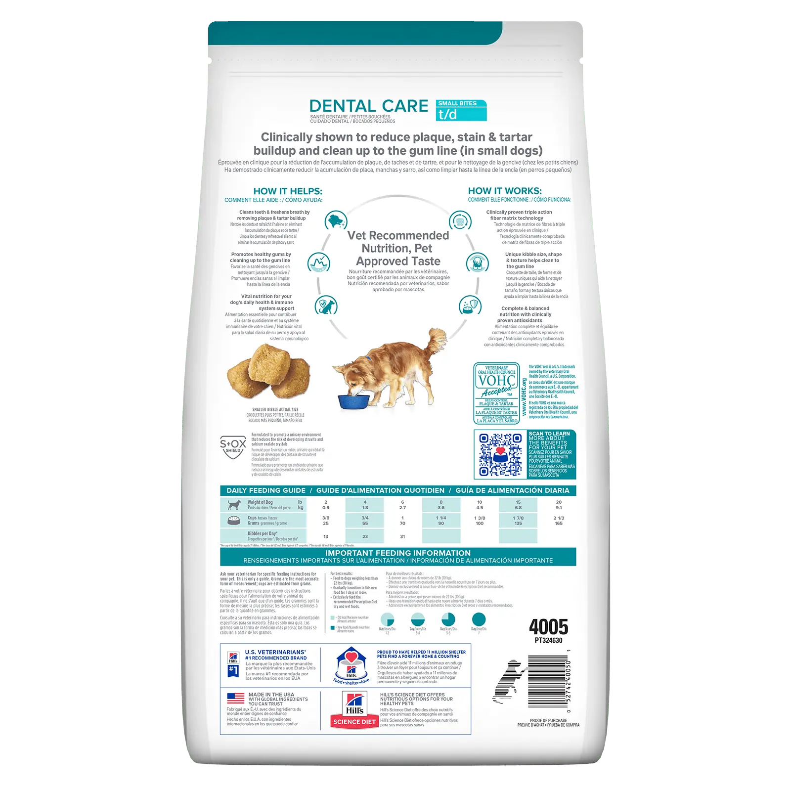 Hill's Prescription Diet Dog Food t/d Small Bites Dental Care - Kellyville Pets