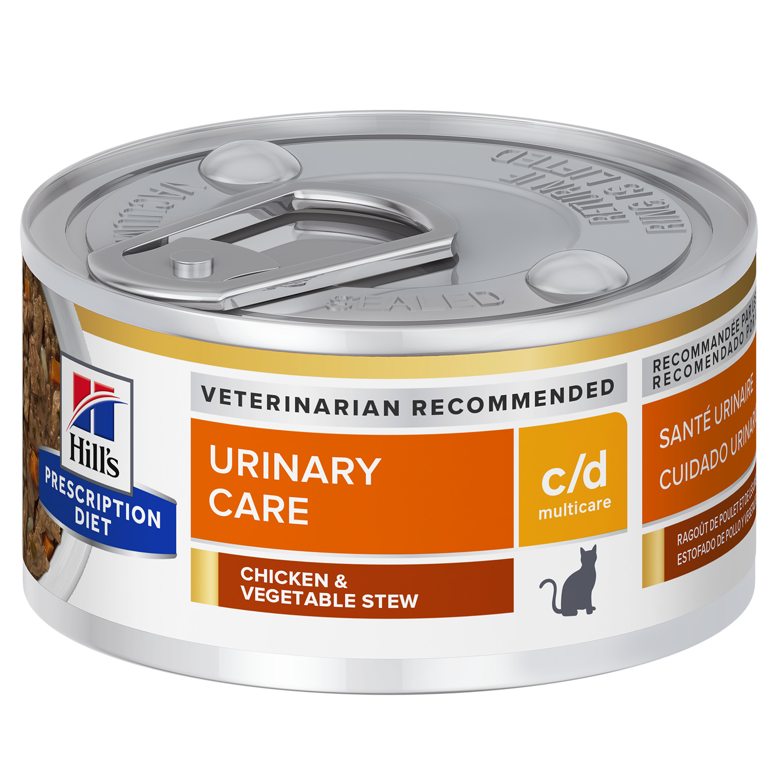 Hill's Prescription Diet Cat Food Can c/d Multicare Urinary Care Chicken & Vegetable Stew
