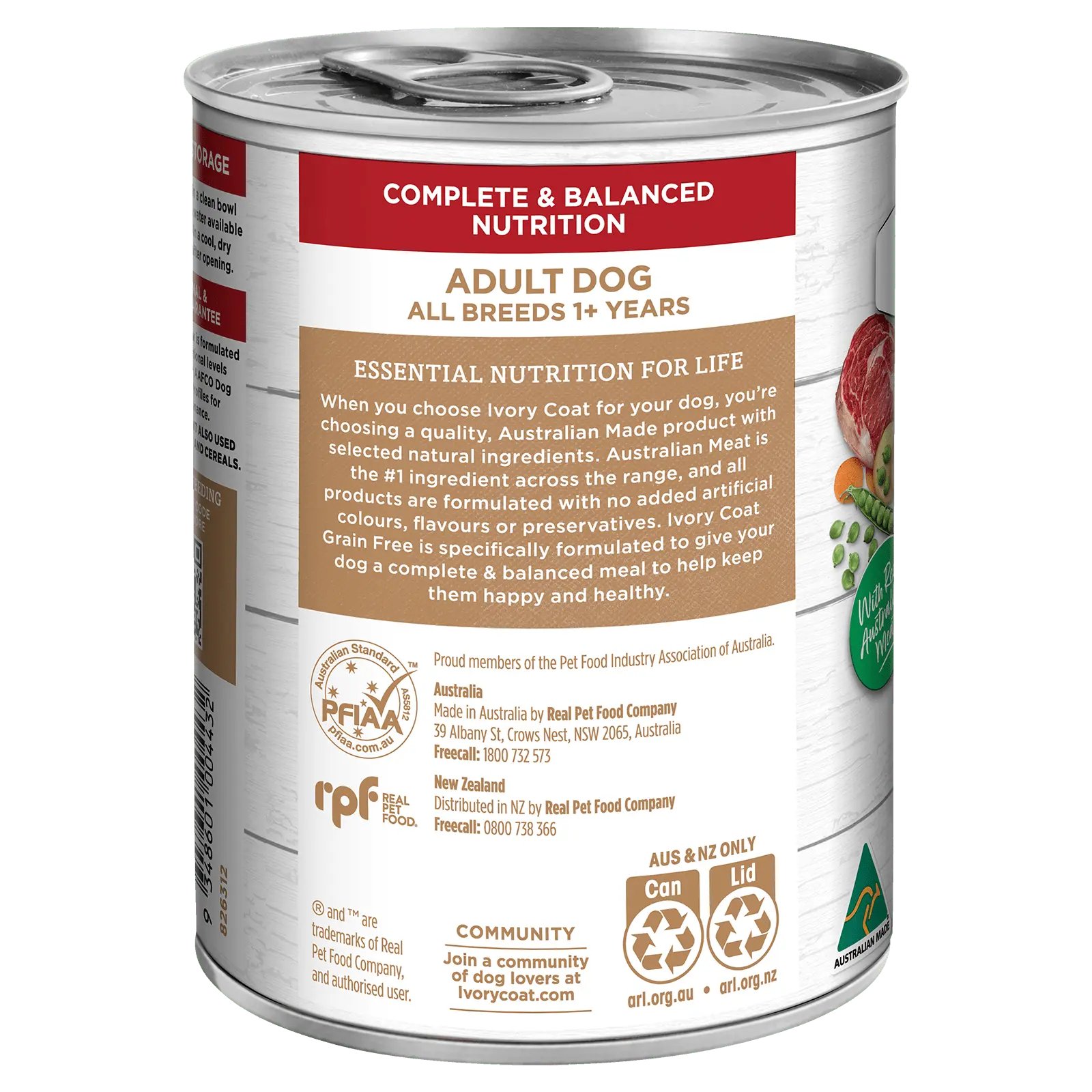 Ivory Coat Grain Free Dog Food Can Adult Beef Stew - Kellyville Pets