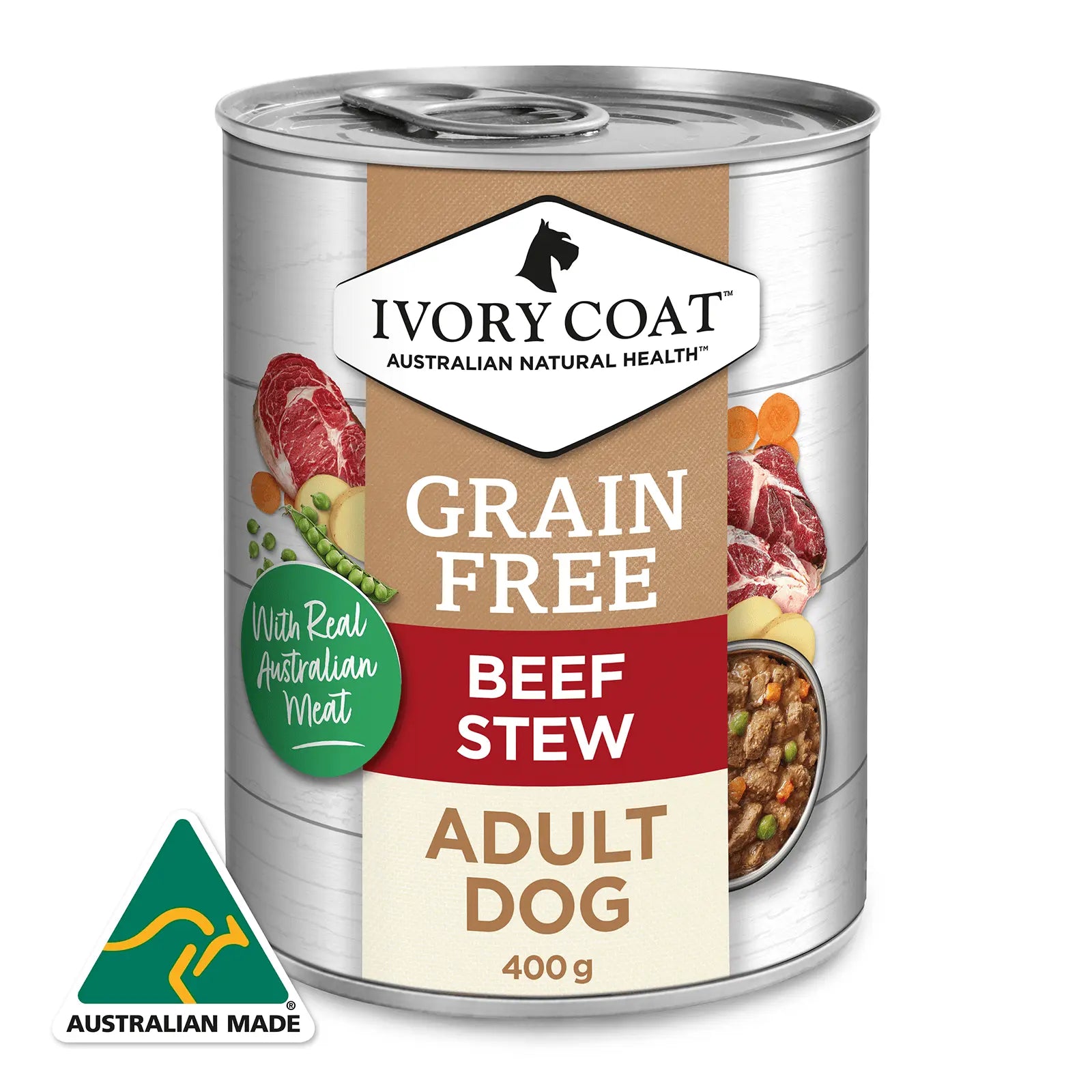 Ivory Coat Grain Free Dog Food Can Adult Beef Stew - Kellyville Pets