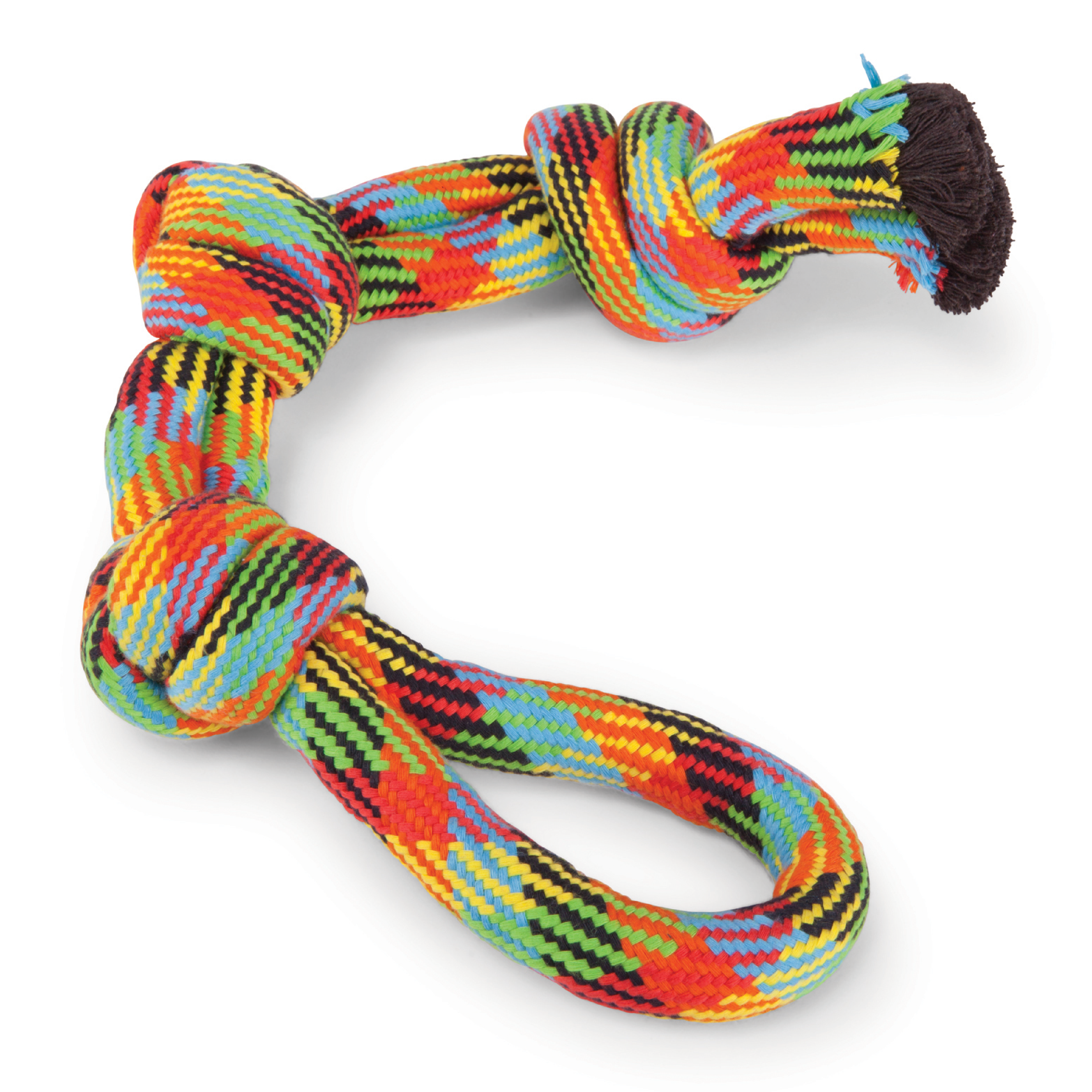 Kazoo Braided Rope 3 Knot Tug Dog Toy