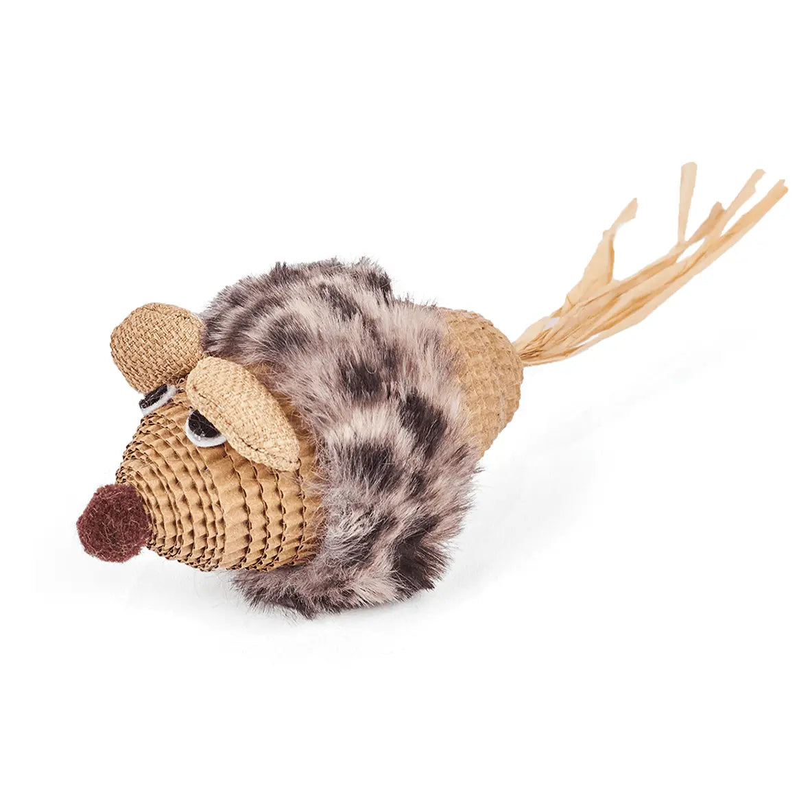Kazoo Cat Toy Sneaky Mouse with Cardboard & Straw - Kellyville Pets