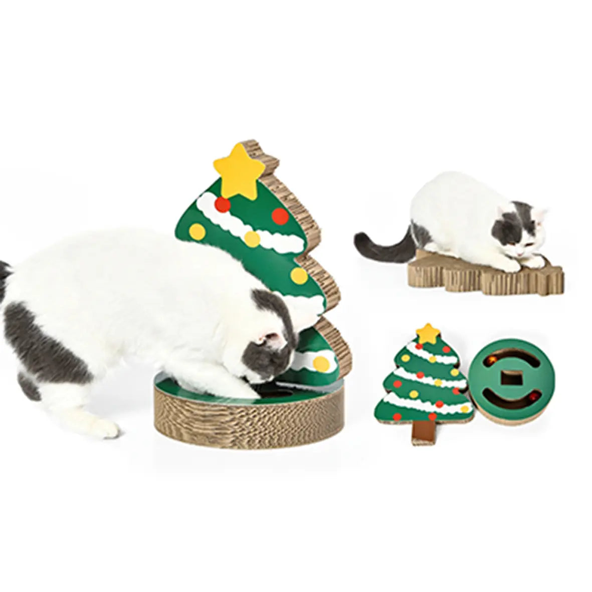Kazoo Xmas Cat Toy Cardboard Tree Scratcher Kazoo