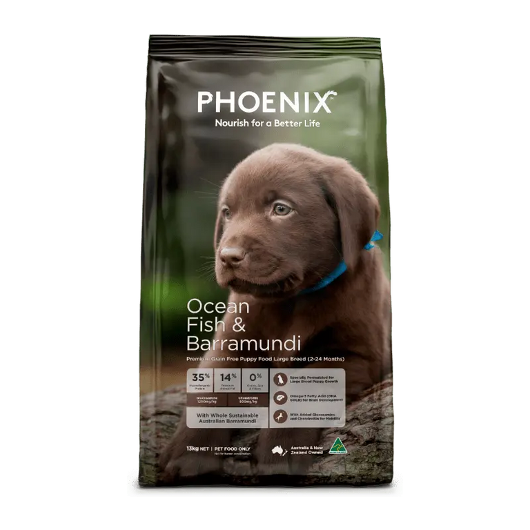 Phoenix Dog Food Puppy Large Breed Ocean Fish & Barramundi - Kellyville Pets