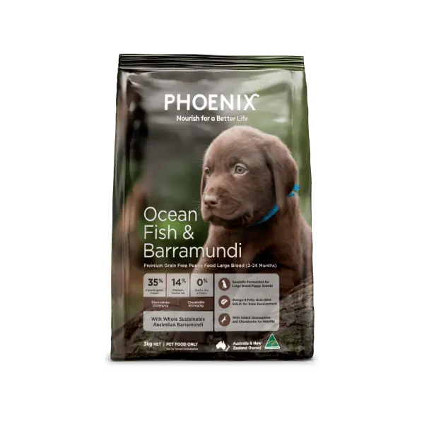 Phoenix Dog Food Puppy Large Breed Ocean Fish & Barramundi - Kellyville Pets
