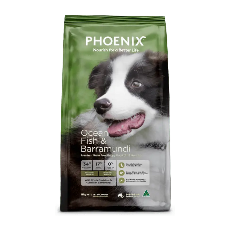 Phoenix Dog Food Puppy Ocean Fish & Barramundi - Kellyville Pets