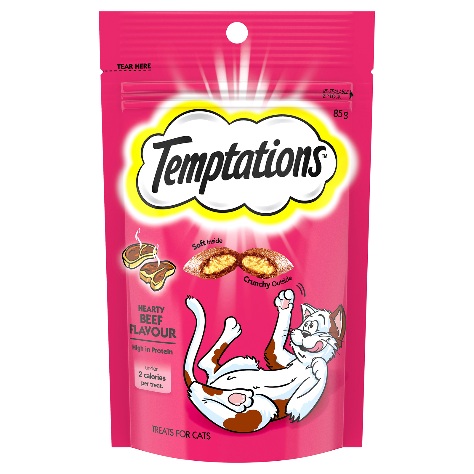 Temptations Hearty Beef Flavour Cat Treats