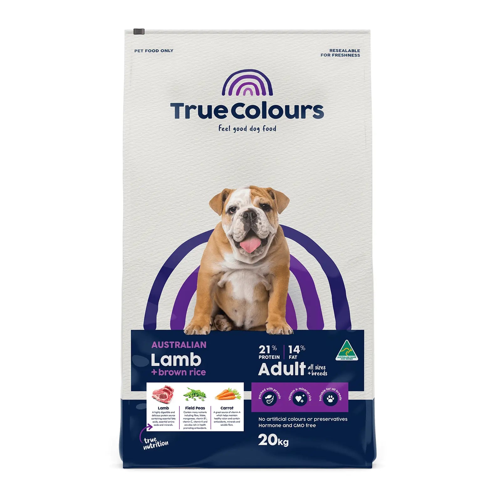 True Colours Dog Food Adult Lamb & Rice - Kellyville Pets