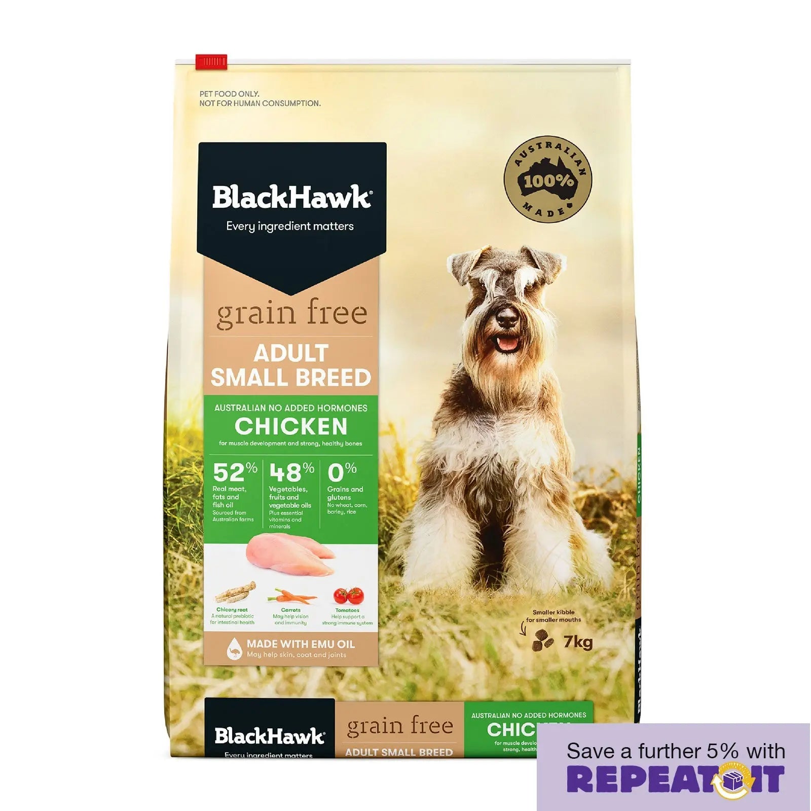 Black Hawk Grain Free Dog Food Adult Small Breed Chicken - Kellyville Pets