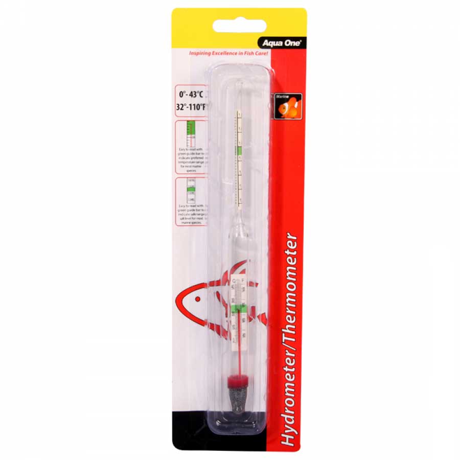 Aqua One Floating Hydrometer & Thermometer