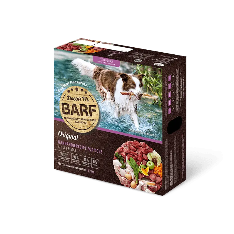 Doctor B's Barf Raw Dog Food Kangaroo 2.72kg 12pk - Kellyville Pets